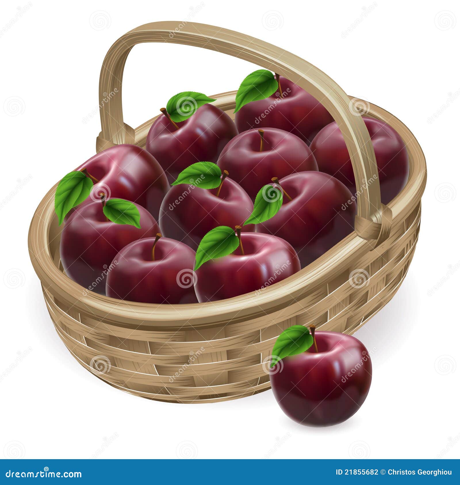 Корзины с яблоками