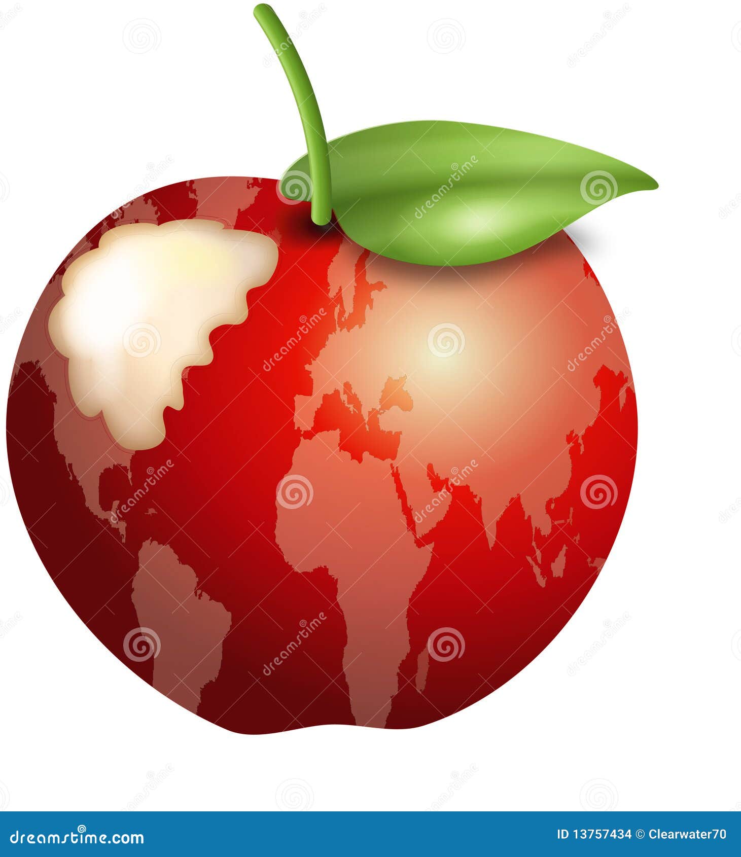 Red Apple Stock Illustration - Download Image Now - Apple - Fruit