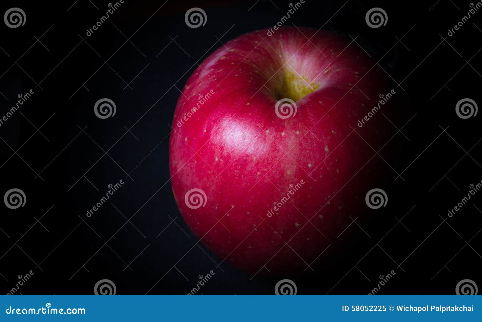 Red Apple on Black Background Stock Image Image of nature, food 58052225