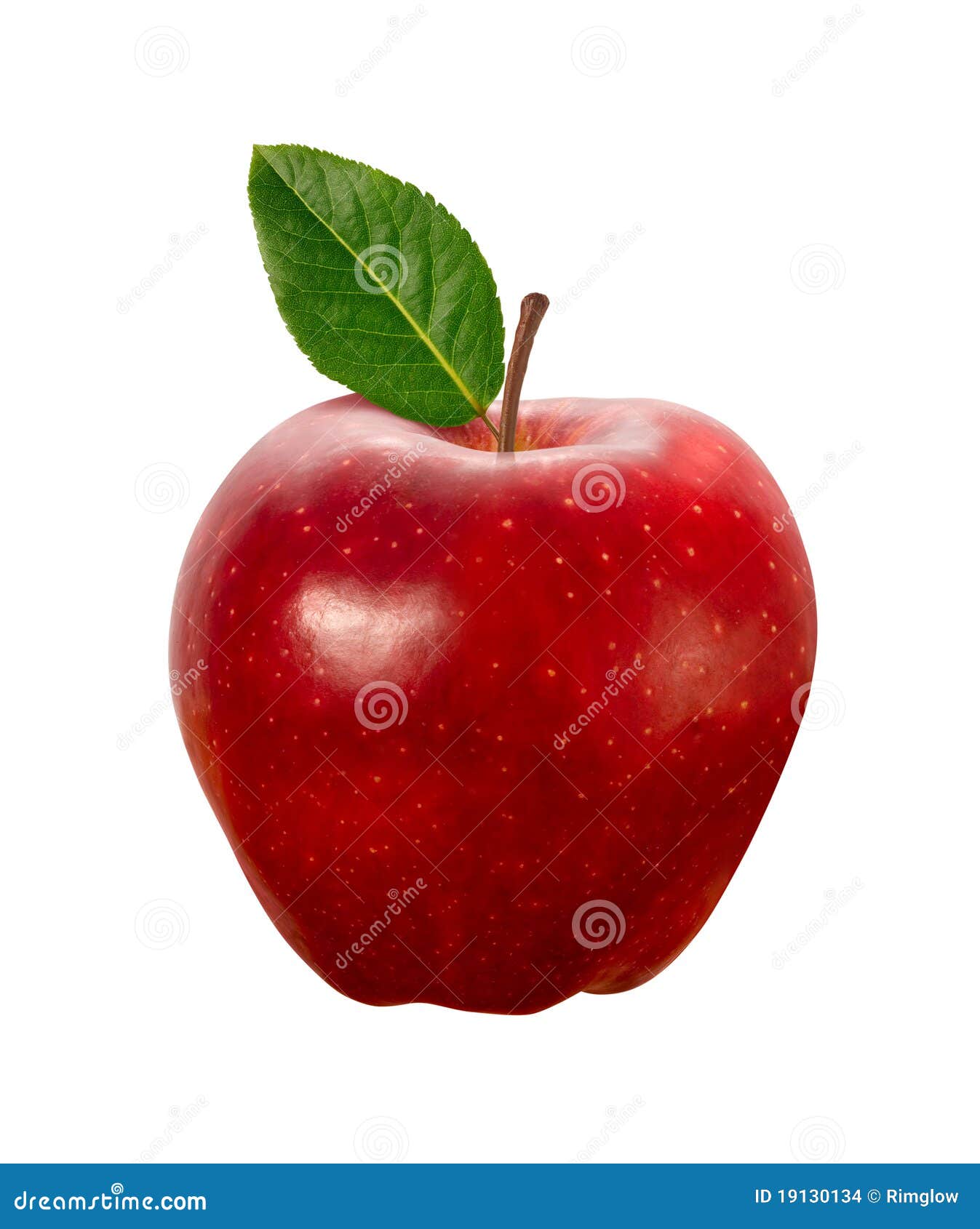 red apple  with clipping path