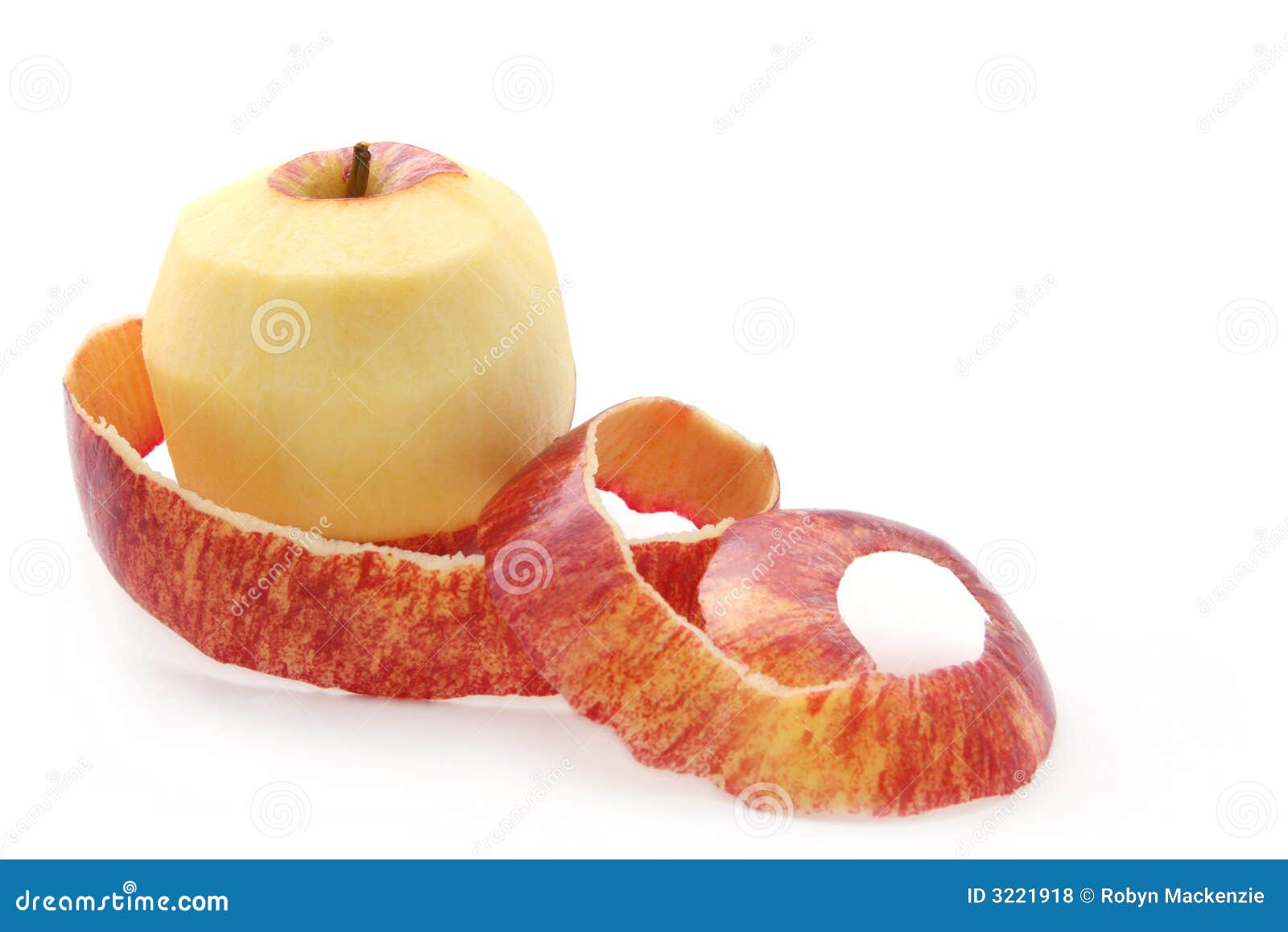 Red Apple Peeled stock photo. Image of healthy, white 3221918