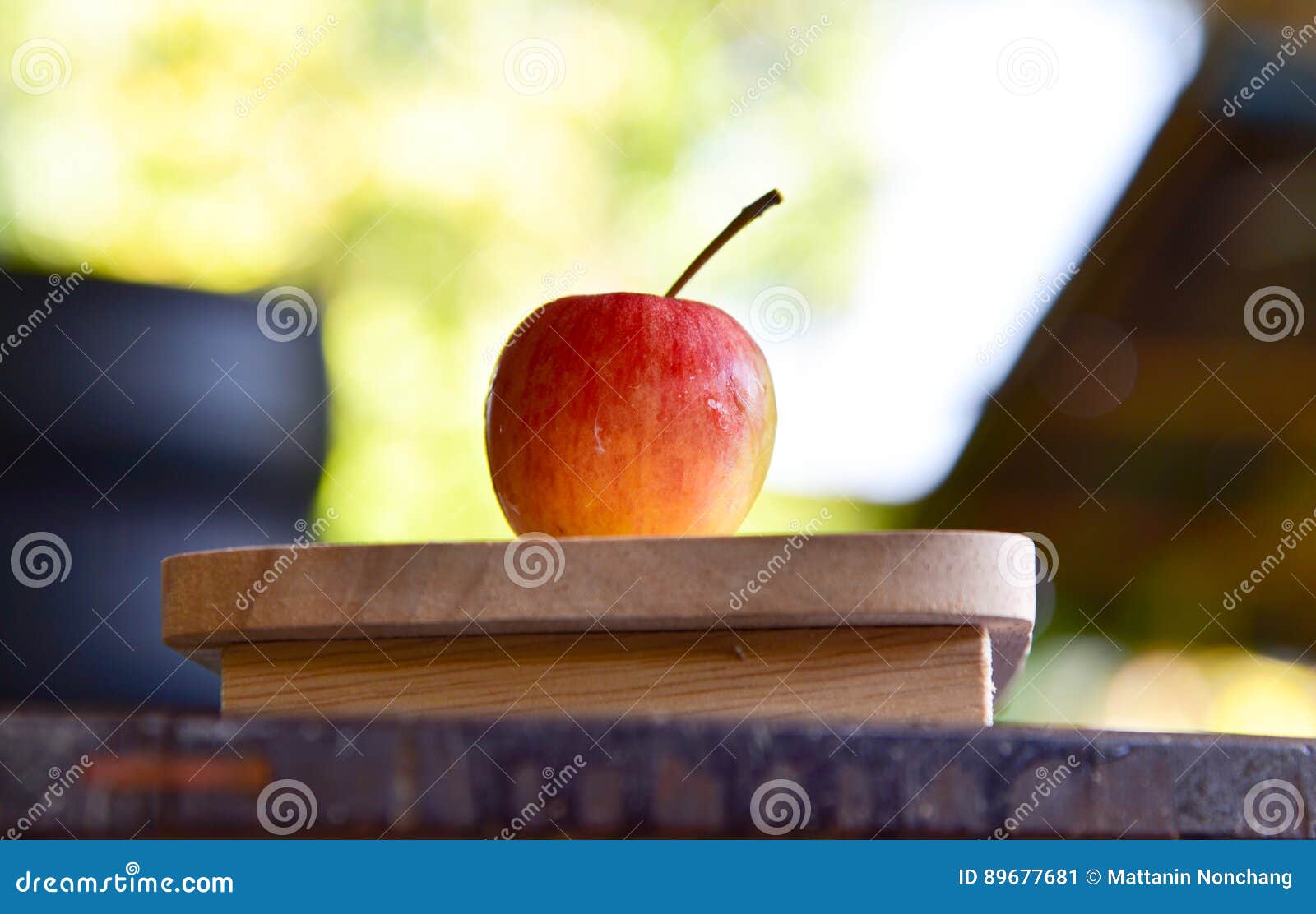 Download Red Apples On Wood Tray Stock Image Image Of Health 89677681 Yellowimages Mockups