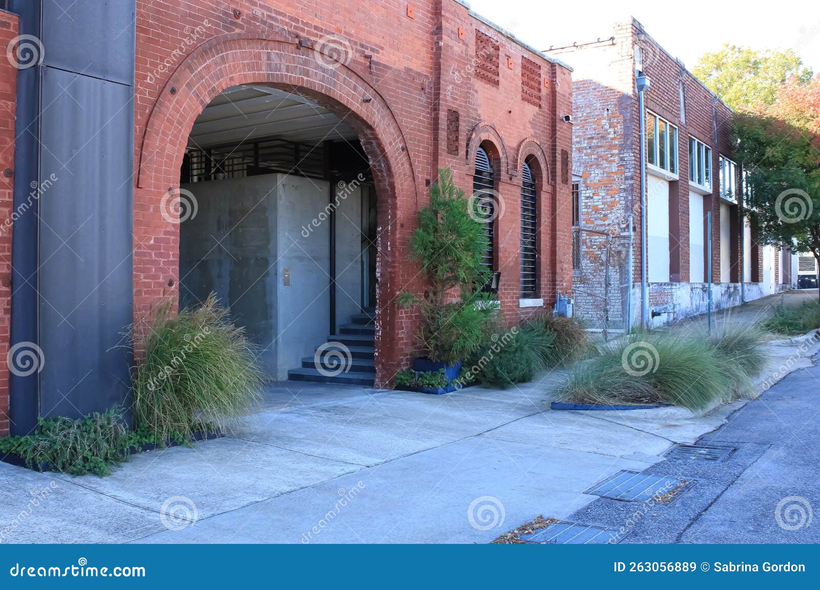 Red Archway Steps stock image. Image of archway, property 263056889