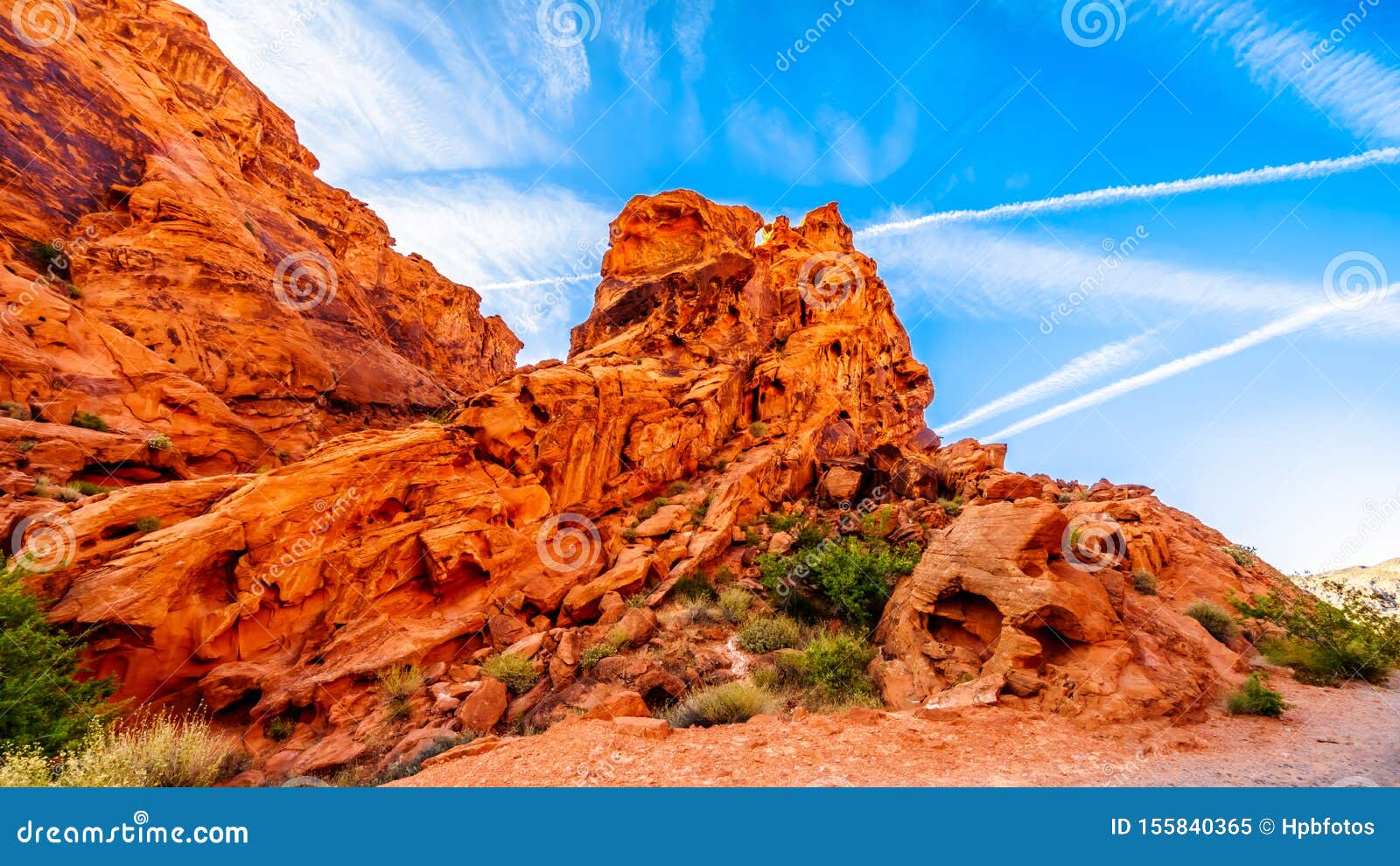 Red Aztec Sandstone Mountain στην κοιλάδα του Fire State Park στη ...