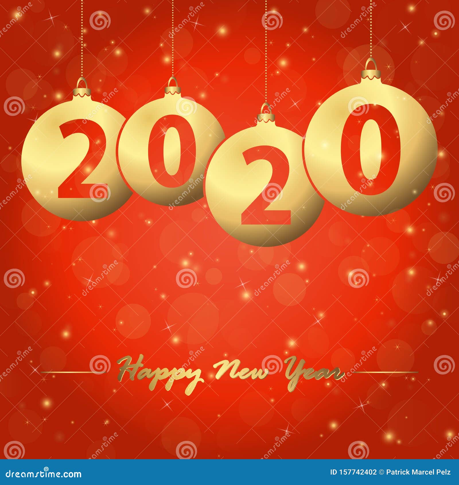 New Year 2020 Christmas Bubbles Stock Vector - Illustration of future, turn: 157742402