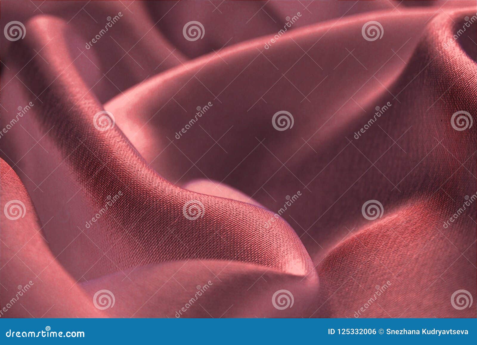 Satin Fabric Shiny Juicy Bending Wavy Red Stock Photo Image