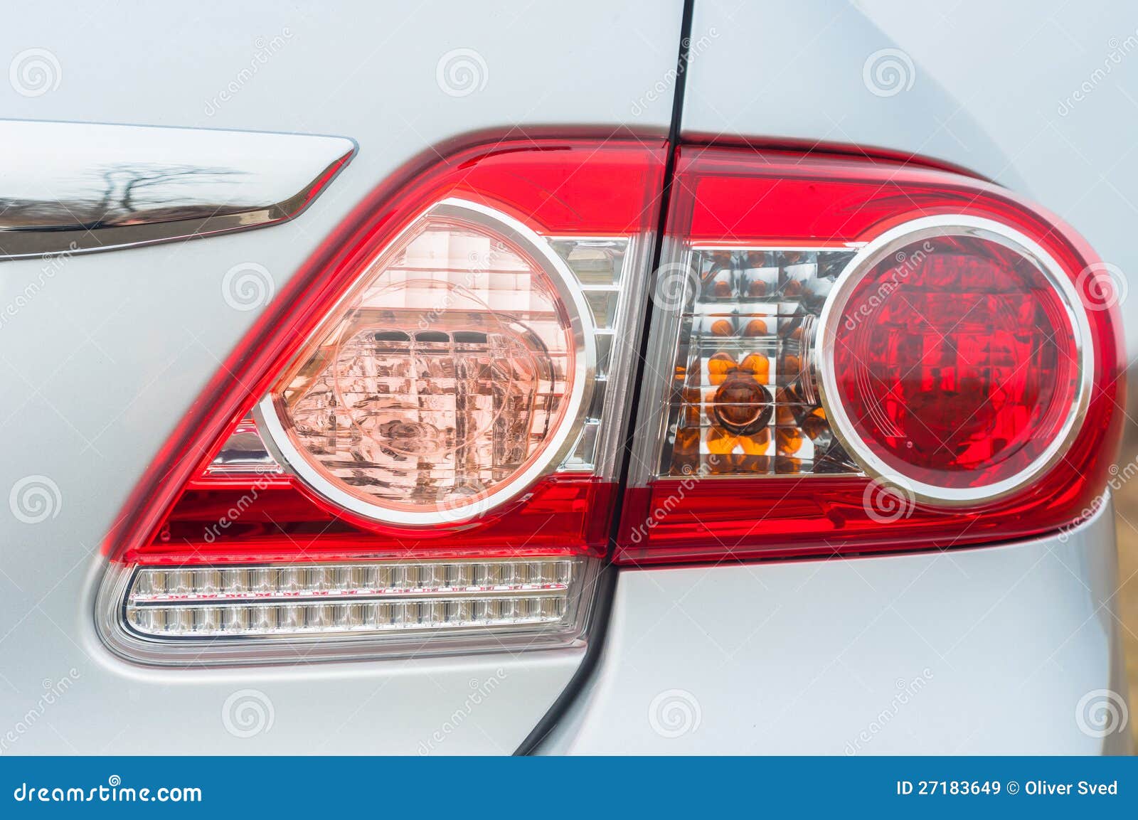 Red Backlight of a Modern Car Stock Image Image of round, clean 27183649
