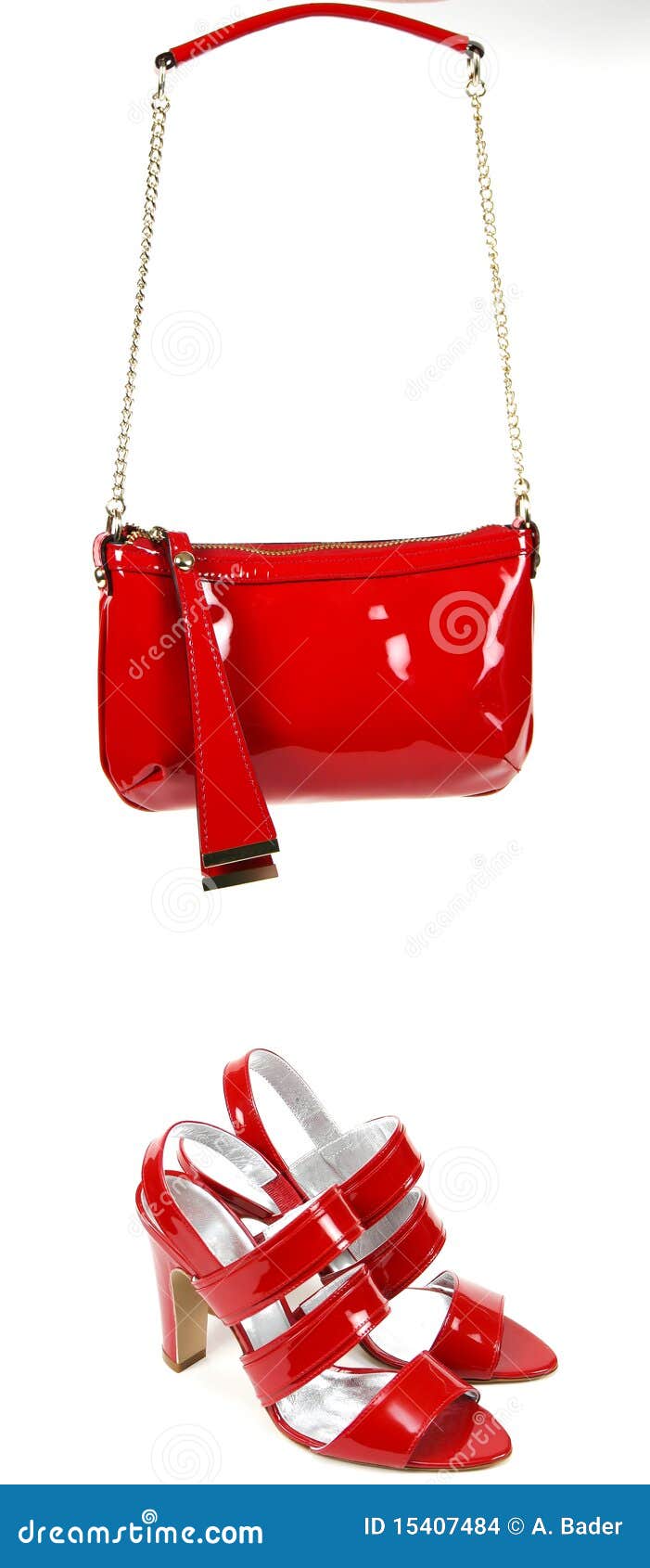 Red Bag Red Shoes stock photo. Image of female, shopping 15407484