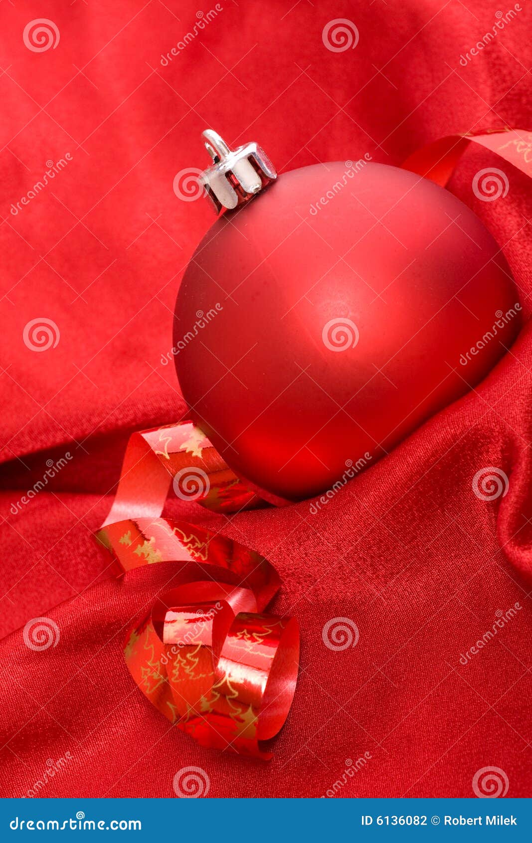 Red Ball Christmas Decoration Stock Photo Image of decorate, bubble