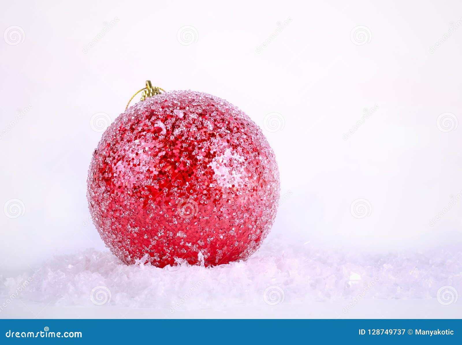 Red Ball Christmas Decoration Stock Image Image of seasonal, card