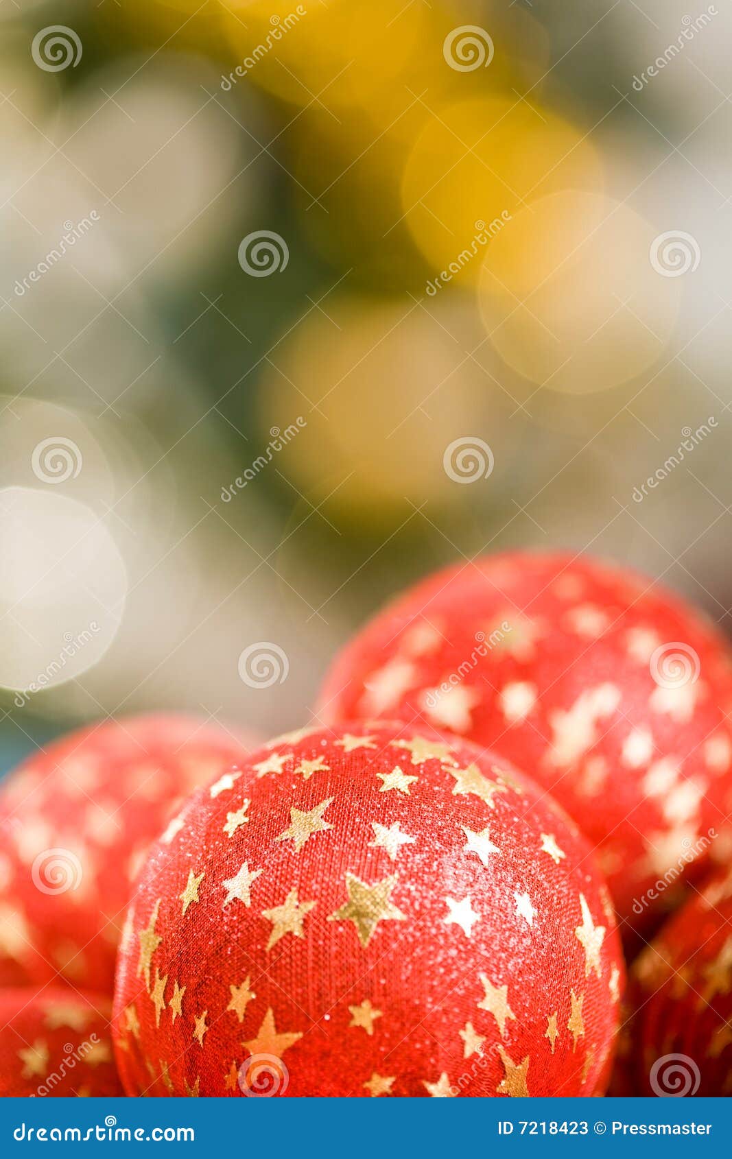 Red balls stock image. Image of blurry, gold, occasion 7218423