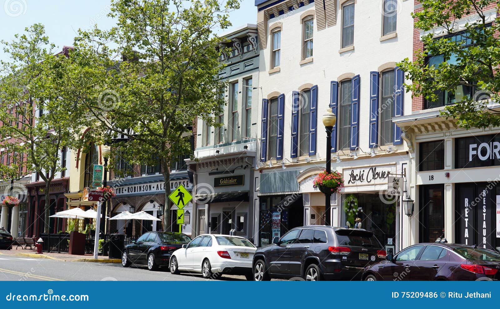 Red Bank in New Jersey editorial photo. Image of street 75209486