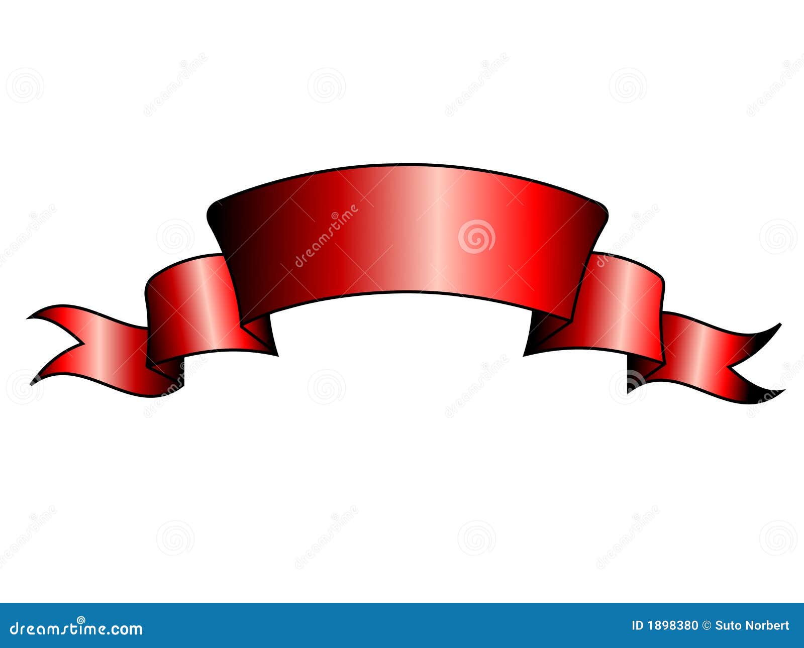 Red banner stock vector. Illustration of ribbon, pattern - 1898380