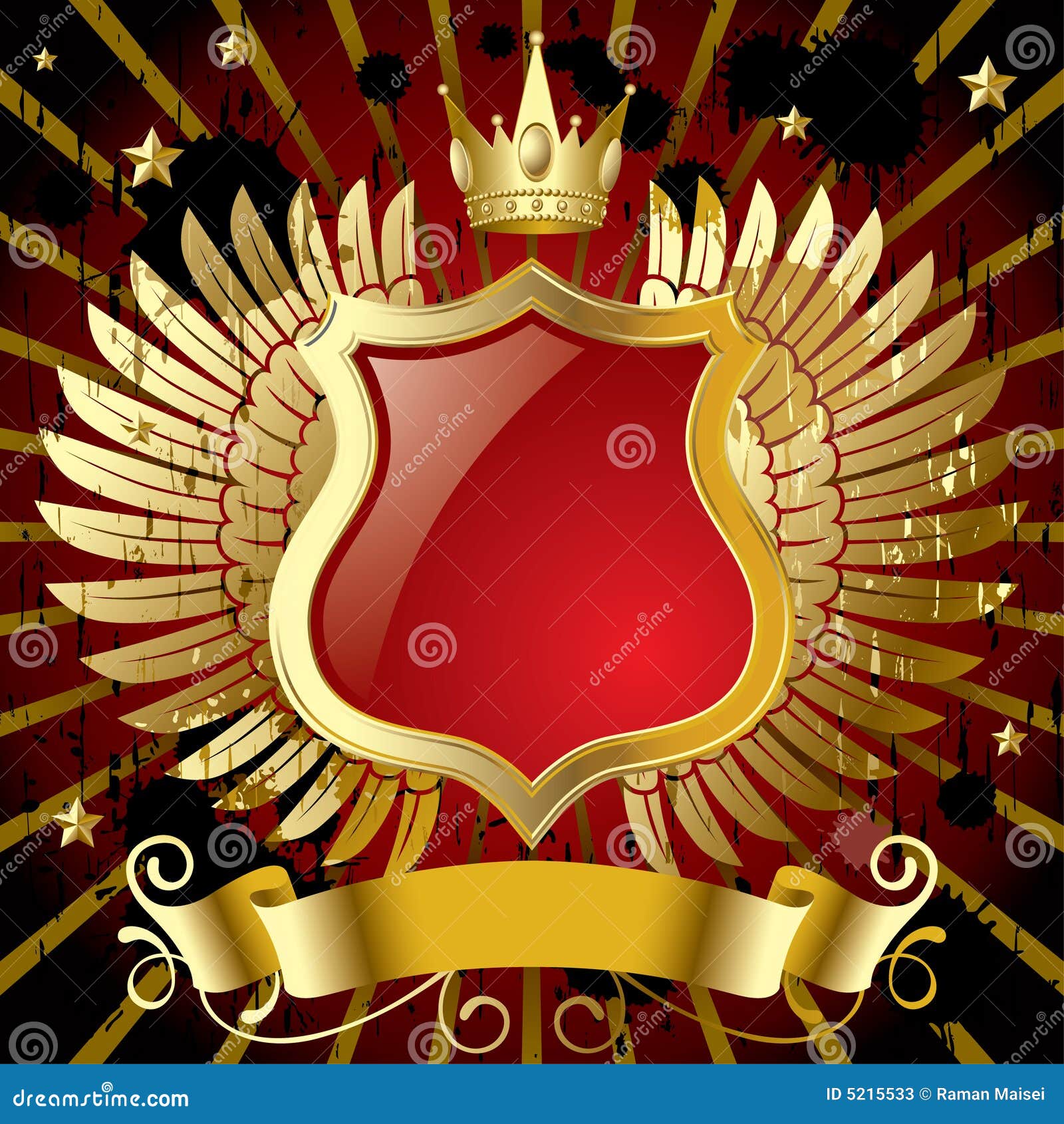 Gold Wings Logo Vector Set. Vintage Hipster Design. Part Two