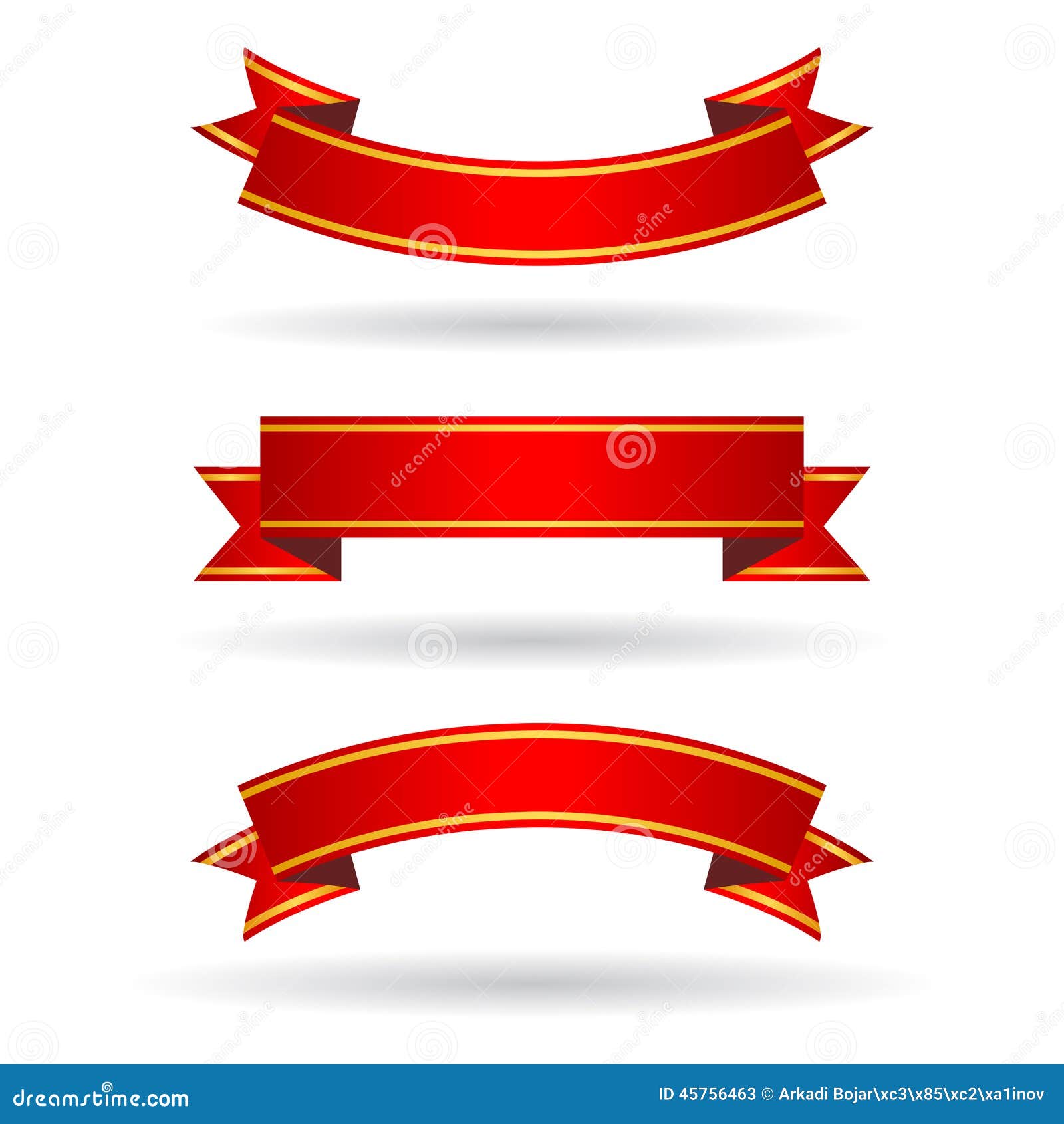Red banners stock vector. Illustration of leader, ribbon - 45756463