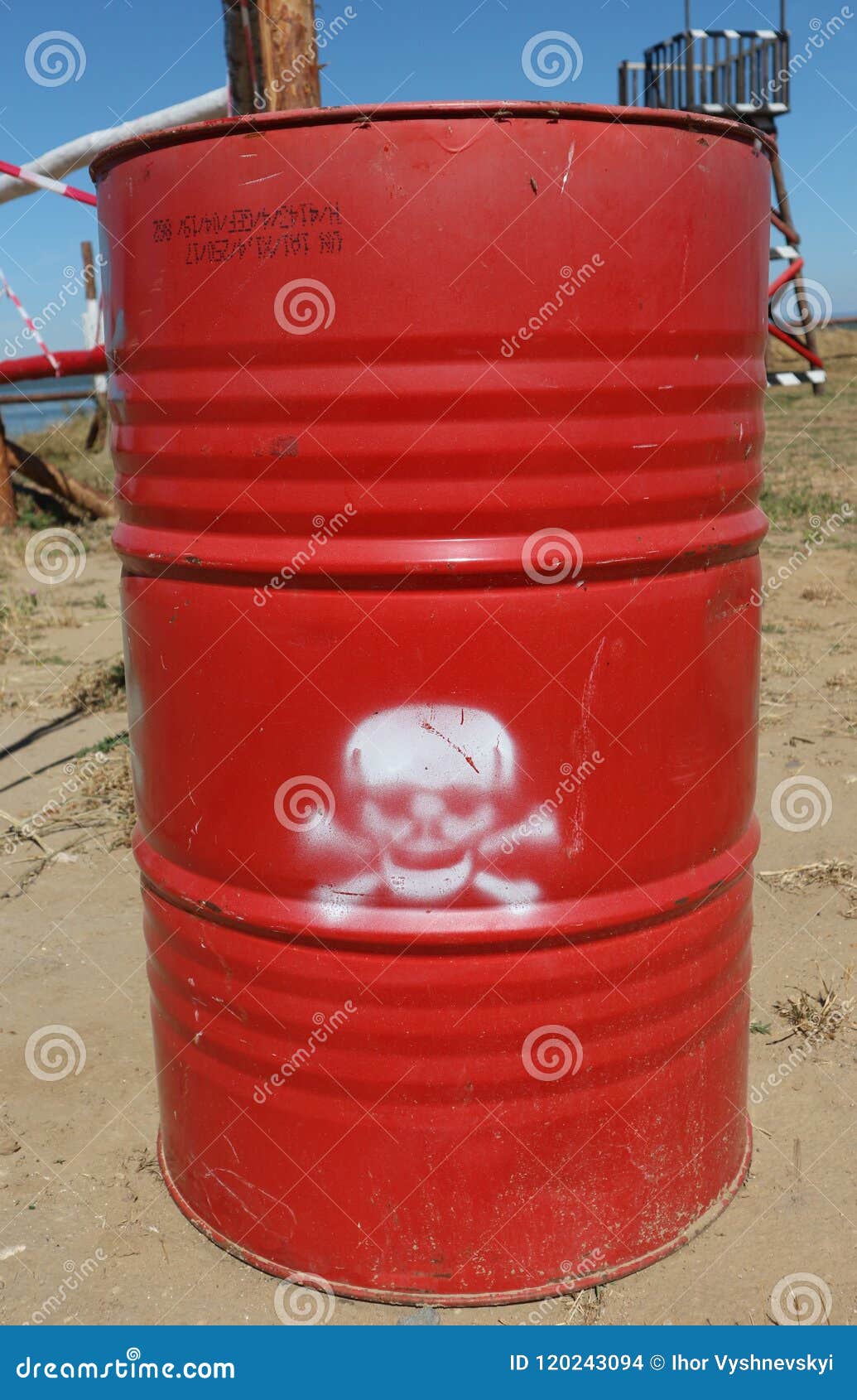 Several Barrels Toxic Waste Dump Stock Photo by ©YAYImages 258875636