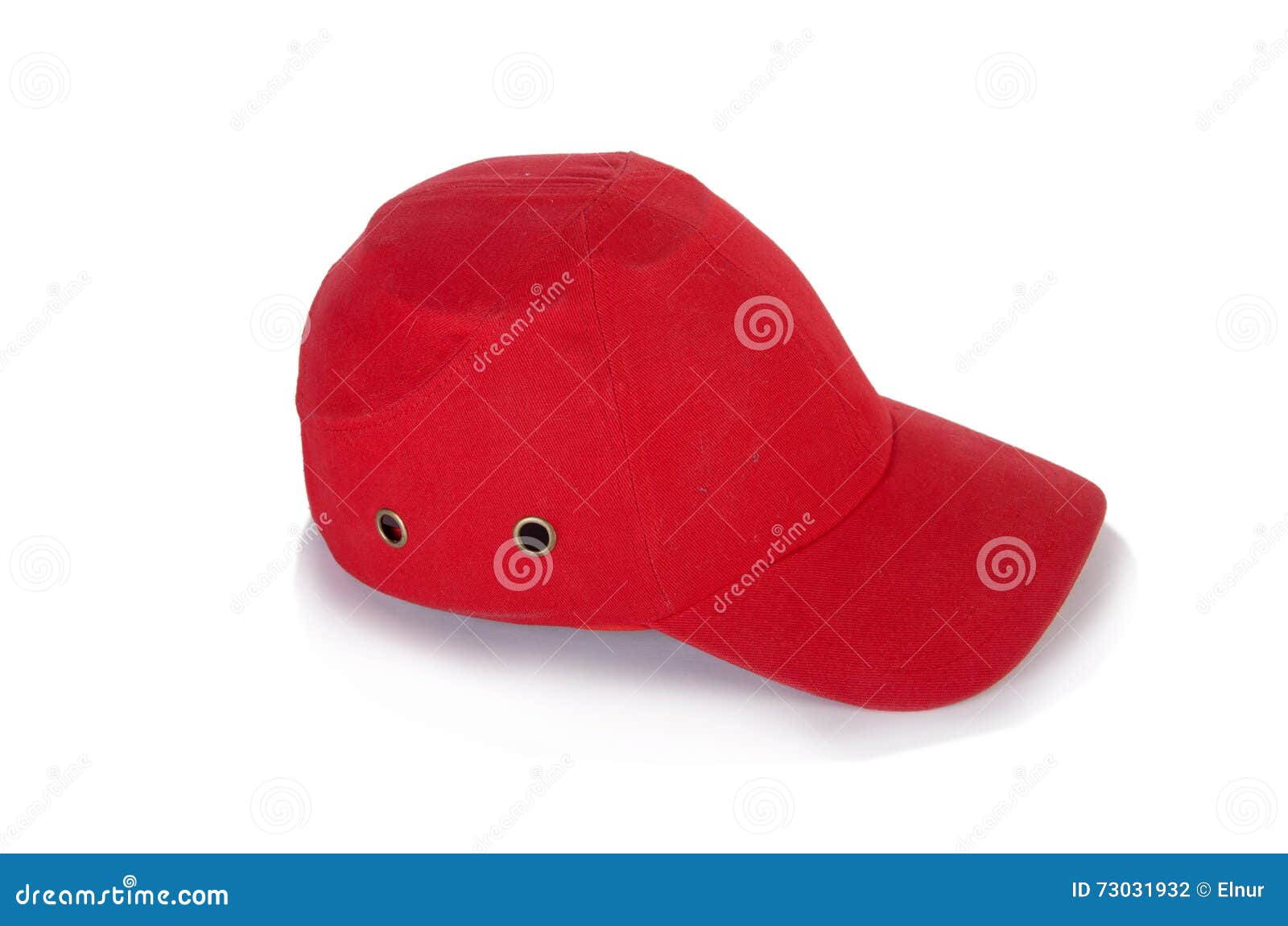 The Red Baseball Cap Isolated on the White Background Stock Photo Image of accessory, american