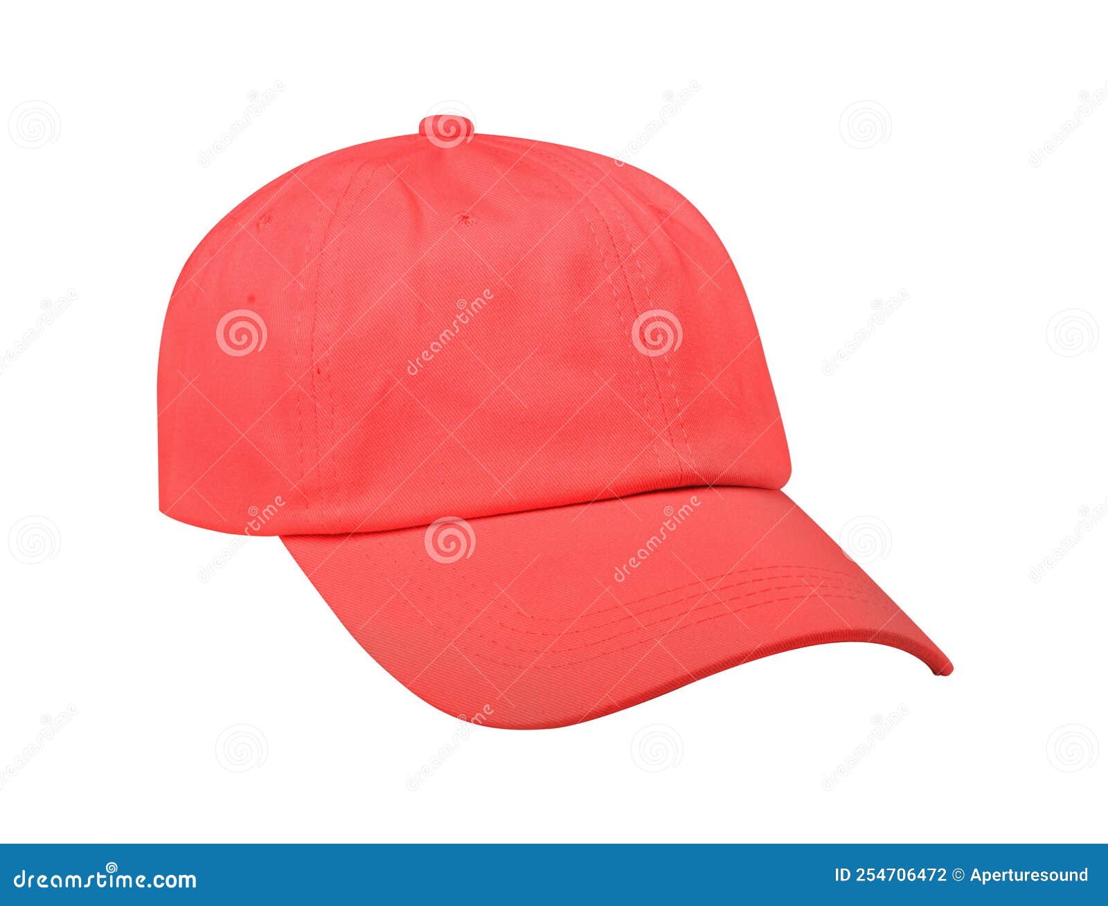 Red baseball cap isolated stock photo. Image of background 254706472