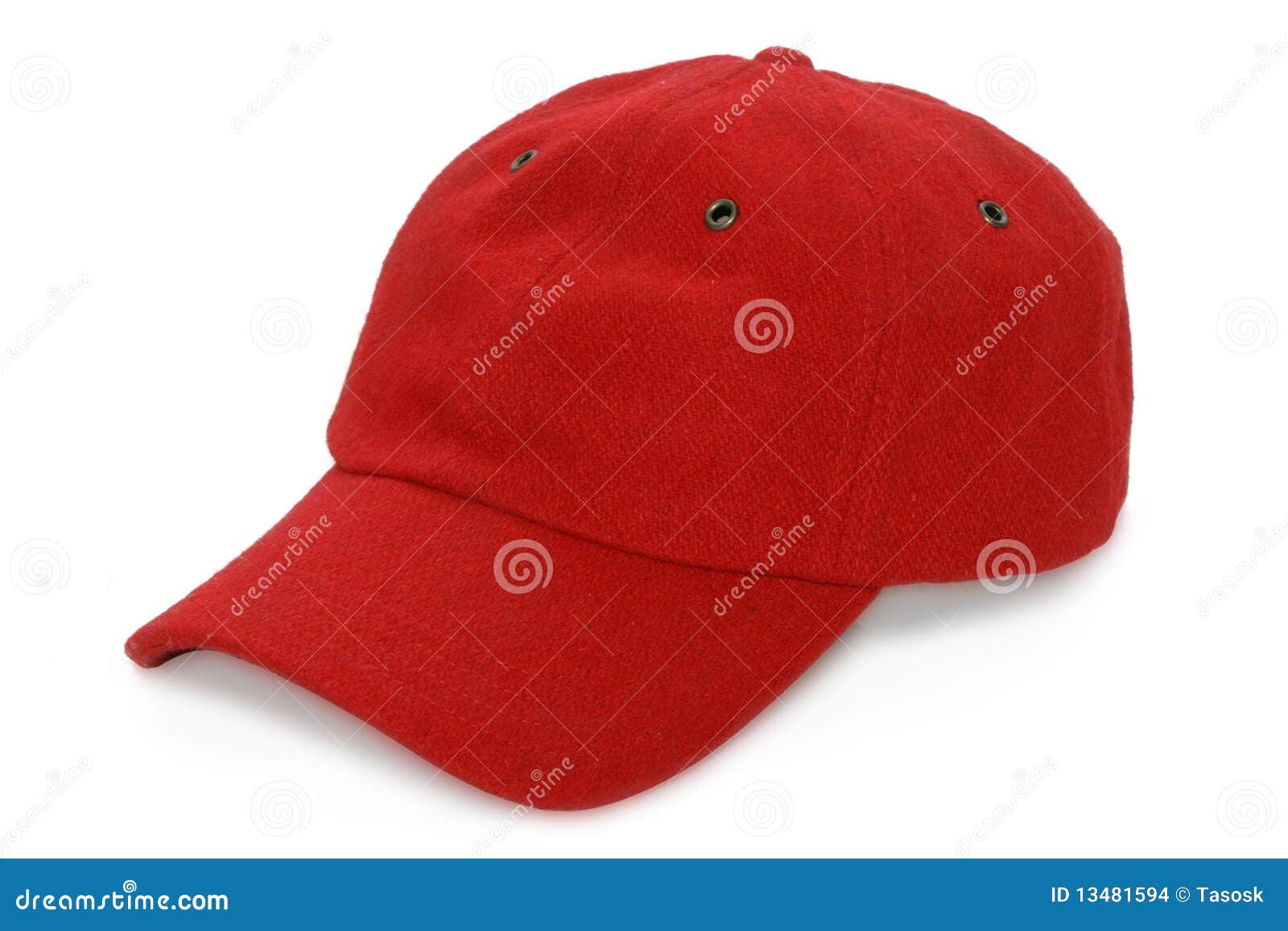 Red baseball hat stock photo. Image of accessory, white 13481594