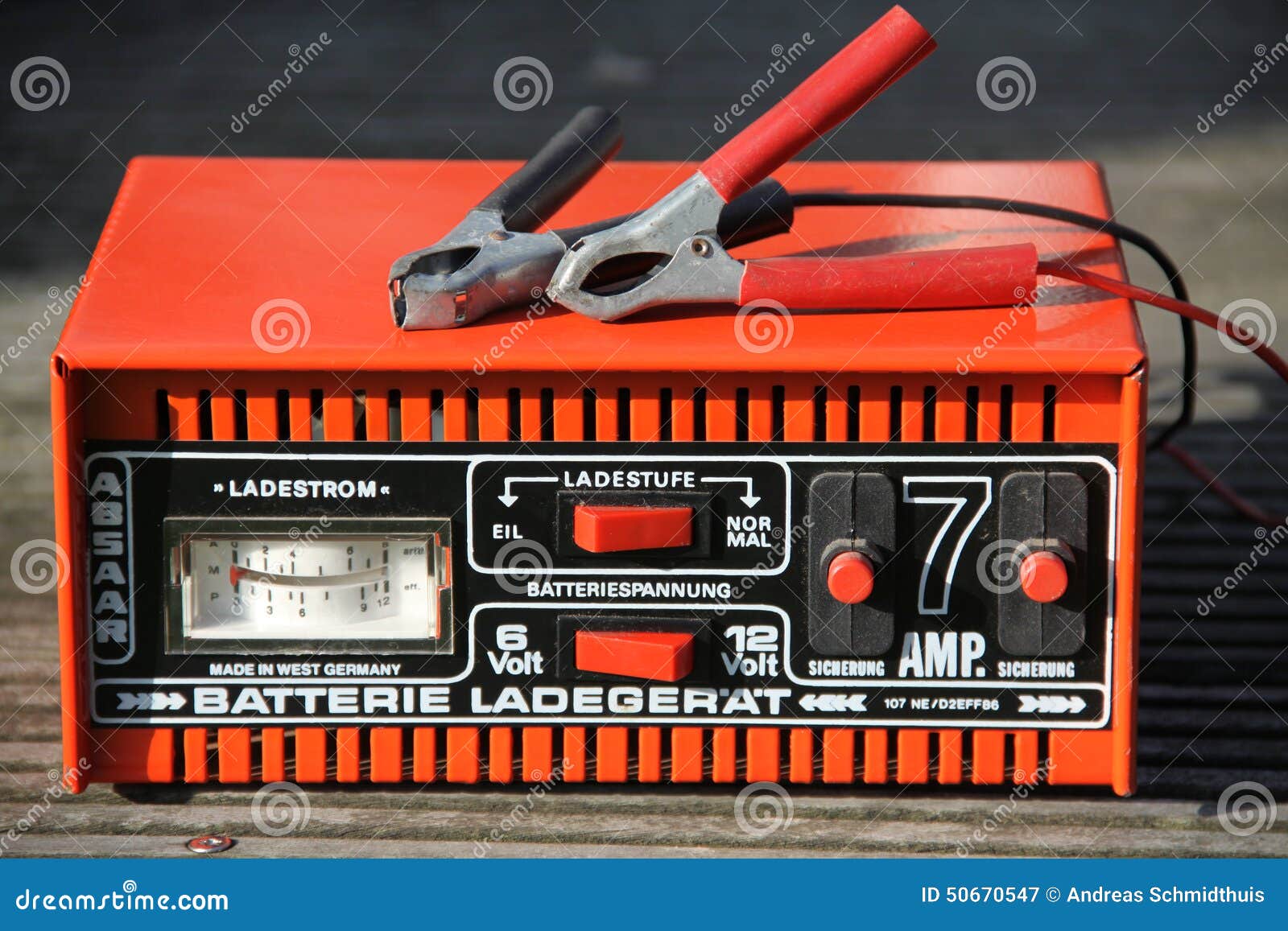 Red battery charger stock image. Image of switch, ammeter 50670547