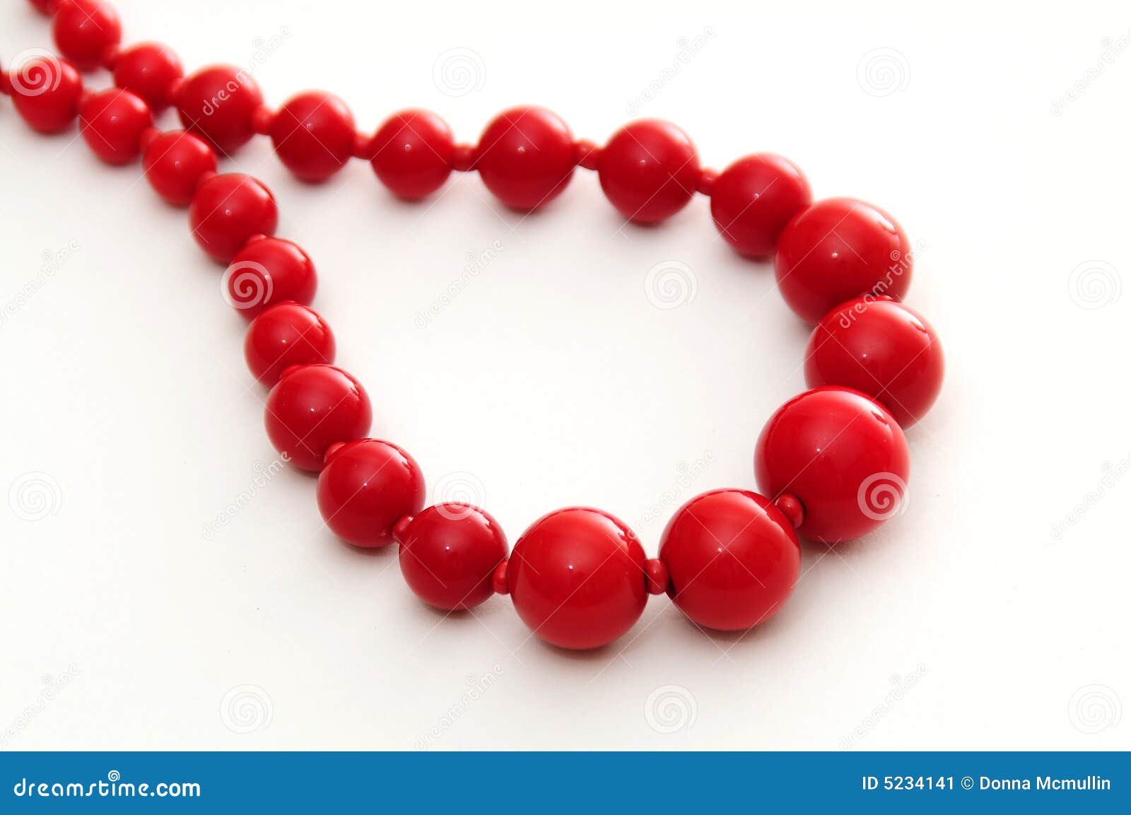 Red Bead Necklace stock image. Image of jewelery, costume 5234141
