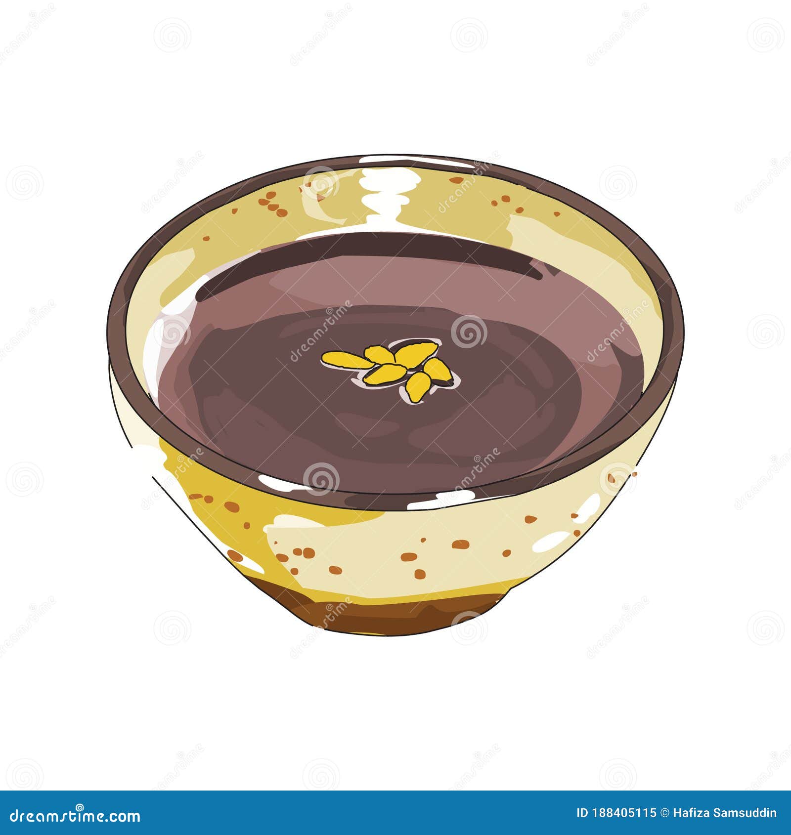 Red Bean Soup. Vector Illustration Decorative Design Stock Vector