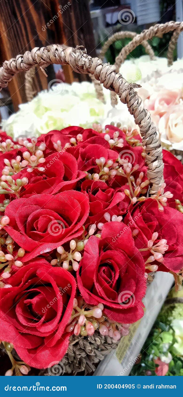 Red Beautiful Plastics Flower Stock Image Image of bunga, flower