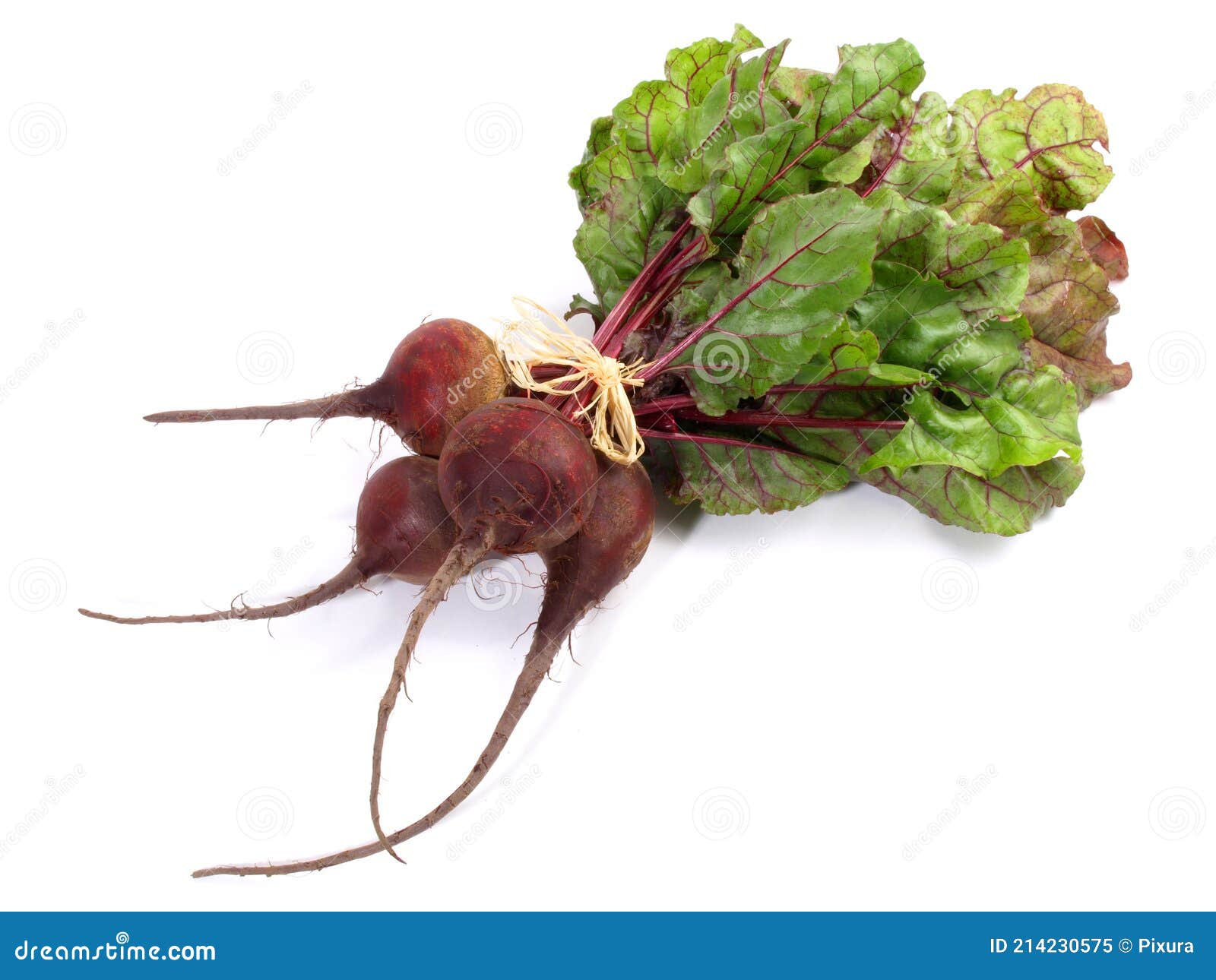 Red Beets with Leaves on White Background Isolated Stock Image
