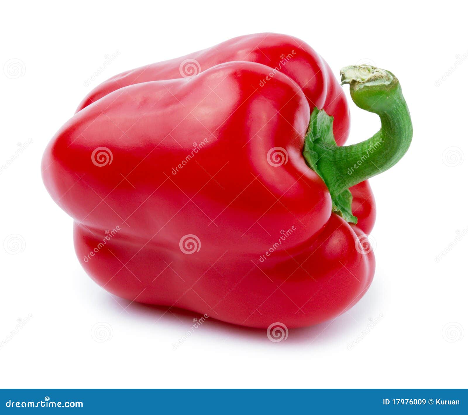 Red Bell Pepper (paprika) Isolated on a White Stock Image Image of