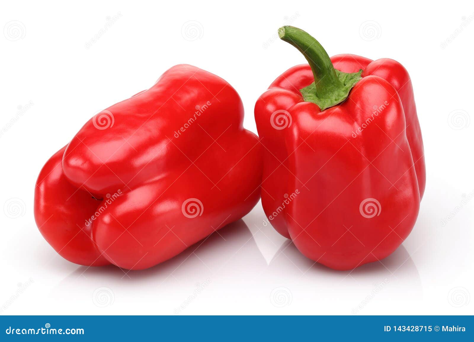 Red Bell Peppers Isolated on White Stock Image Image of organic