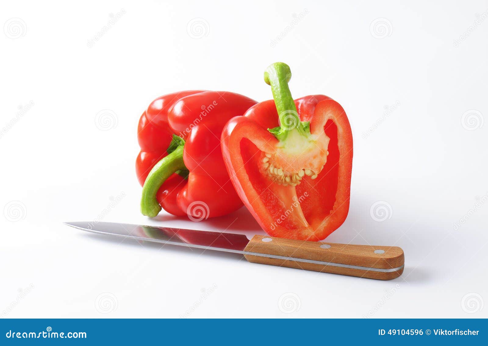 Red bell peppers stock photo. Image of healthy, halved 49104596