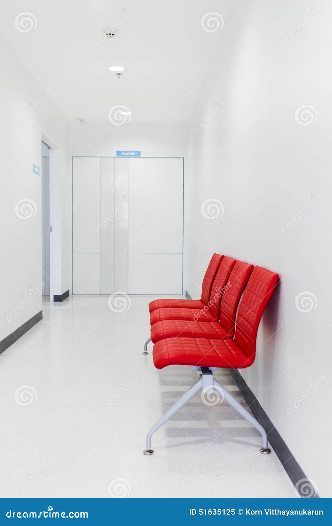 Red Bench, Red Chair in Waiting Room Stock Image Image of restful
