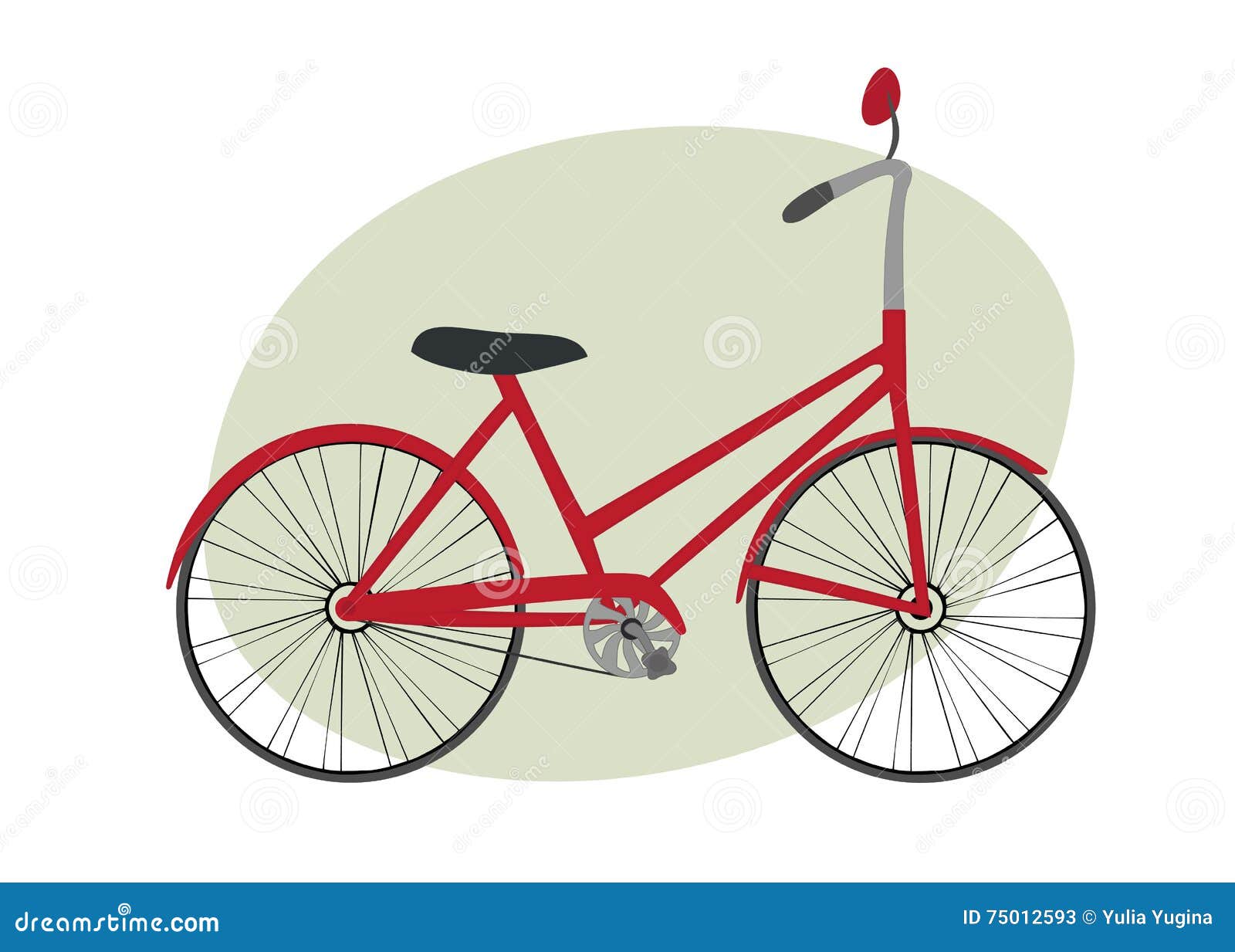 Red Bicycle stock vector. Illustration of sports, riding 75012593