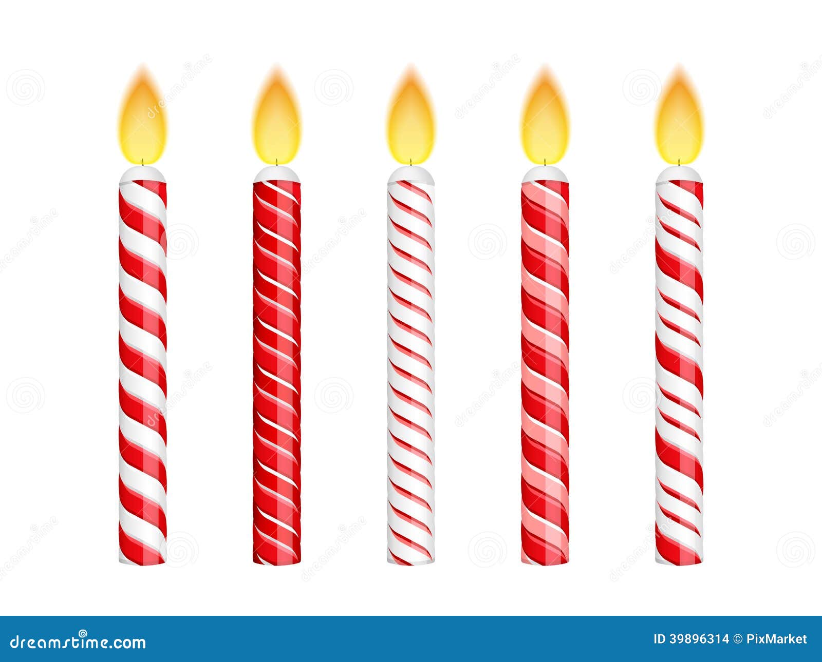 Red Birthday Candles stock vector. Illustration of glow 39896314