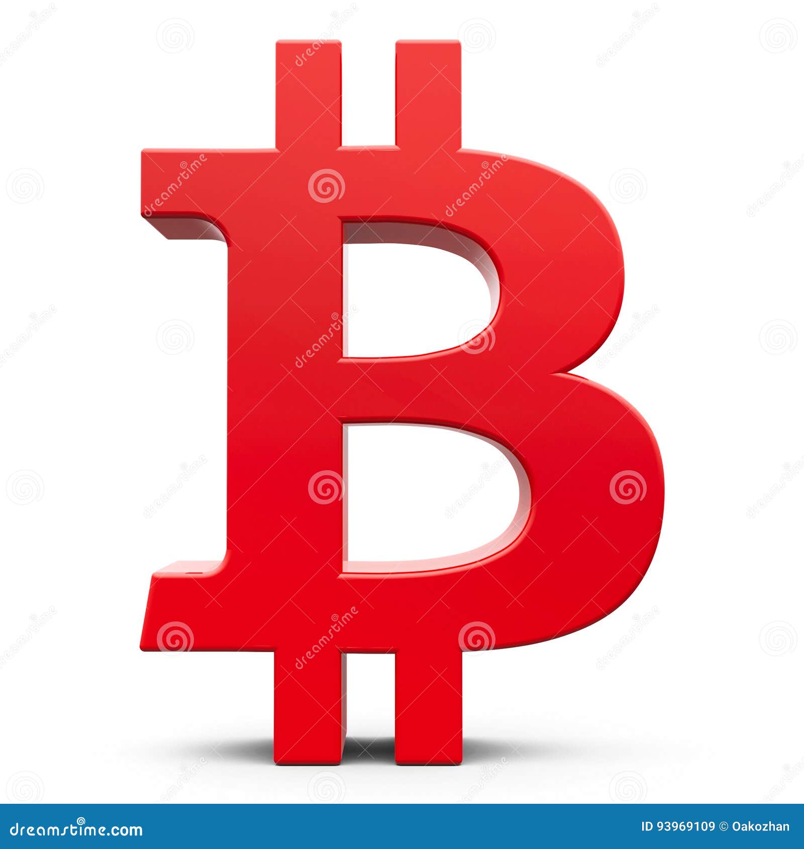 Red bitcoin sign stock illustration. Illustration of bank - 93969109