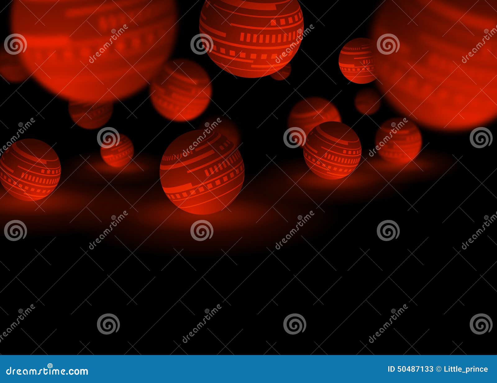 Red Black Balls Technology Abstract Background Stock Illustrations