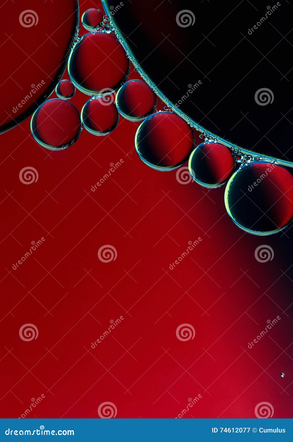 Red and Black Bubbles in Water. Stock Image Image of background