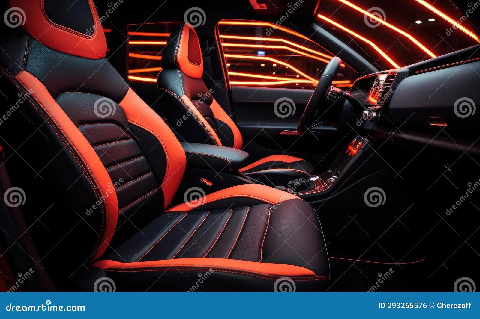 Red and Black Interior of a Car Stock Photo Image of transportation