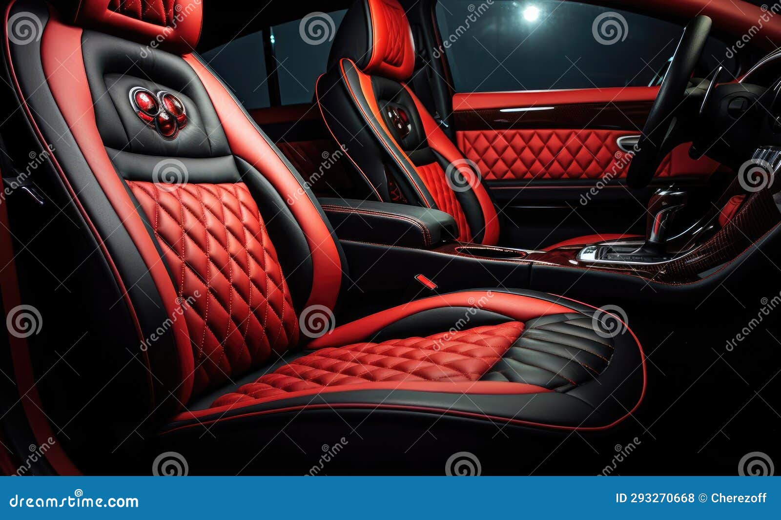 Red and Black Interior of a Car Stock Photo Image of door, interior