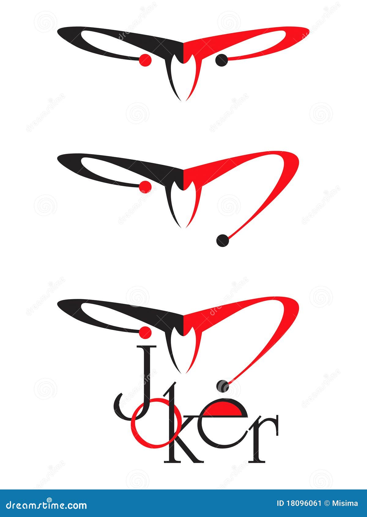 Red and black joker stock vector. Illustration of joker 18096061