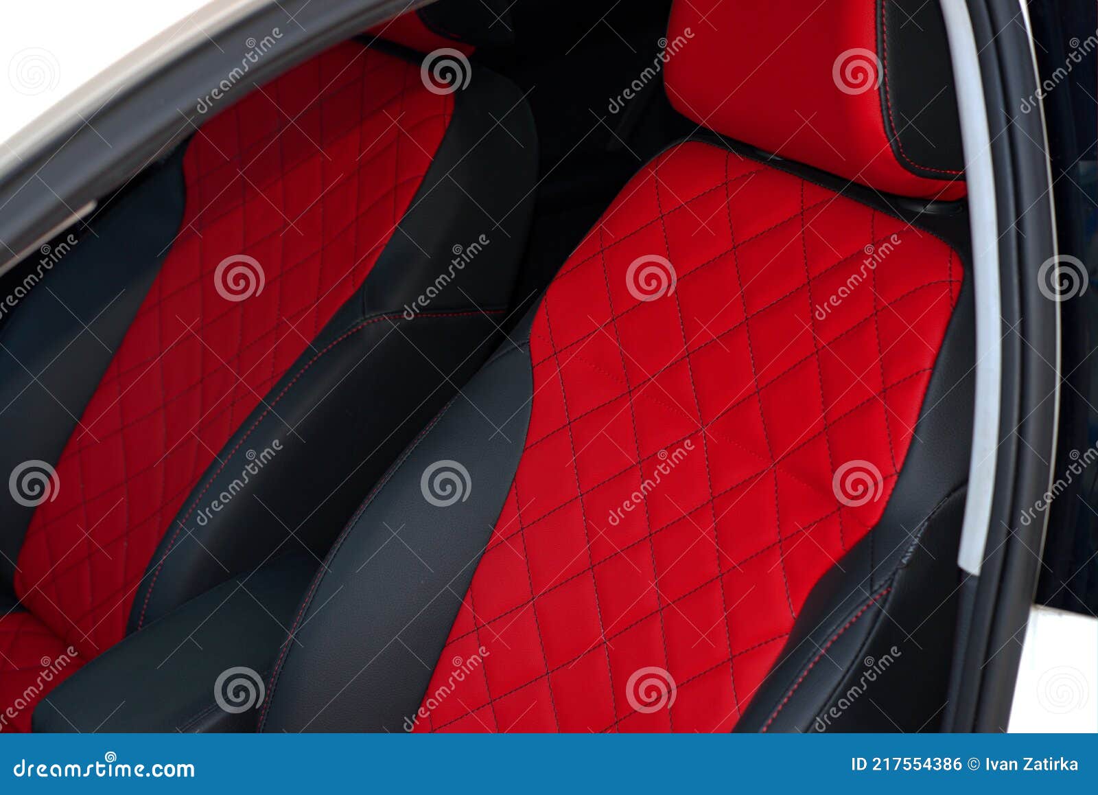 Red and Black Leather in the Car Interior Stock Photo Image of speed