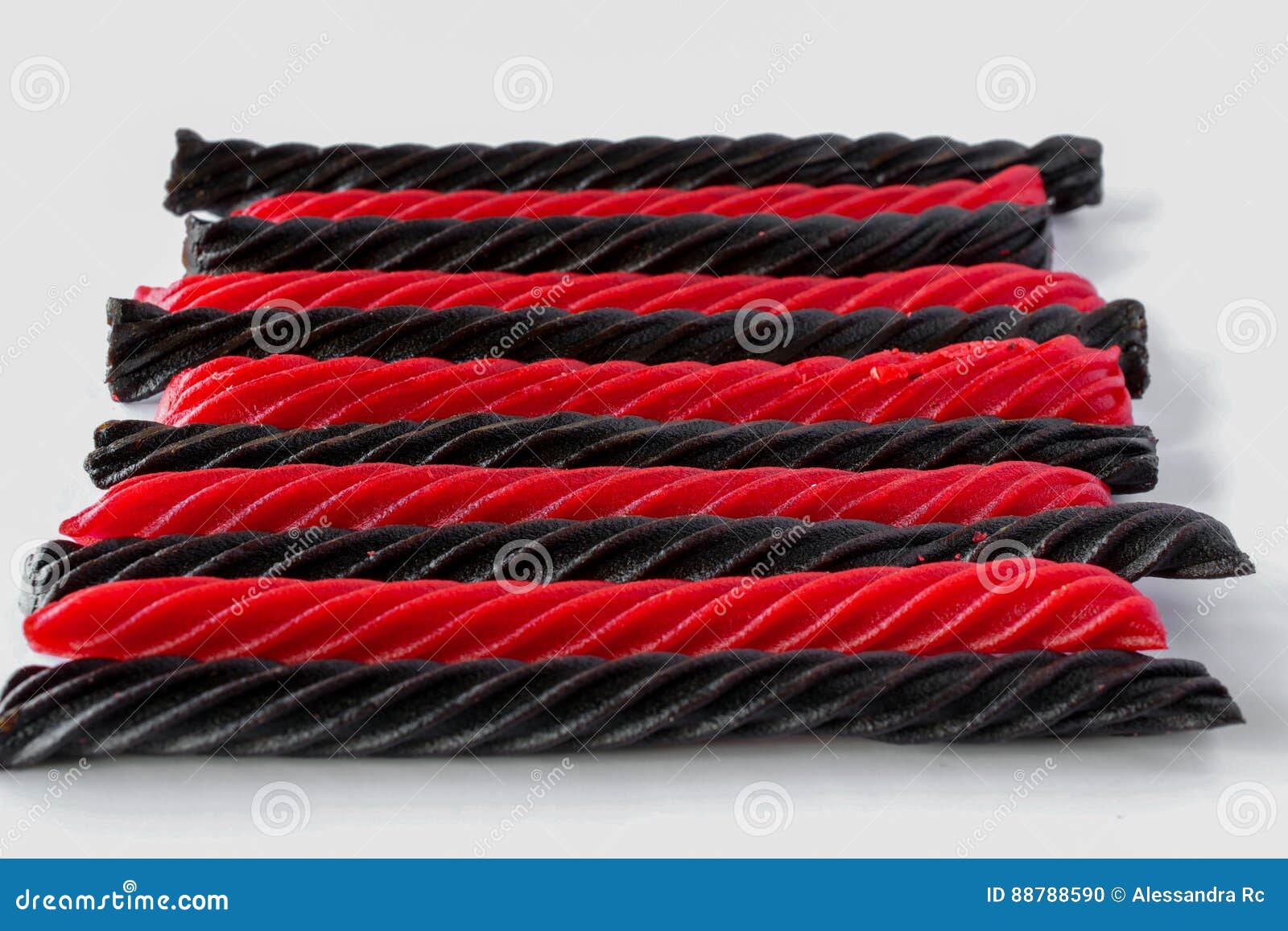Red and Black Liquorice Candy Bars Stock Photo Image of rows, grunge