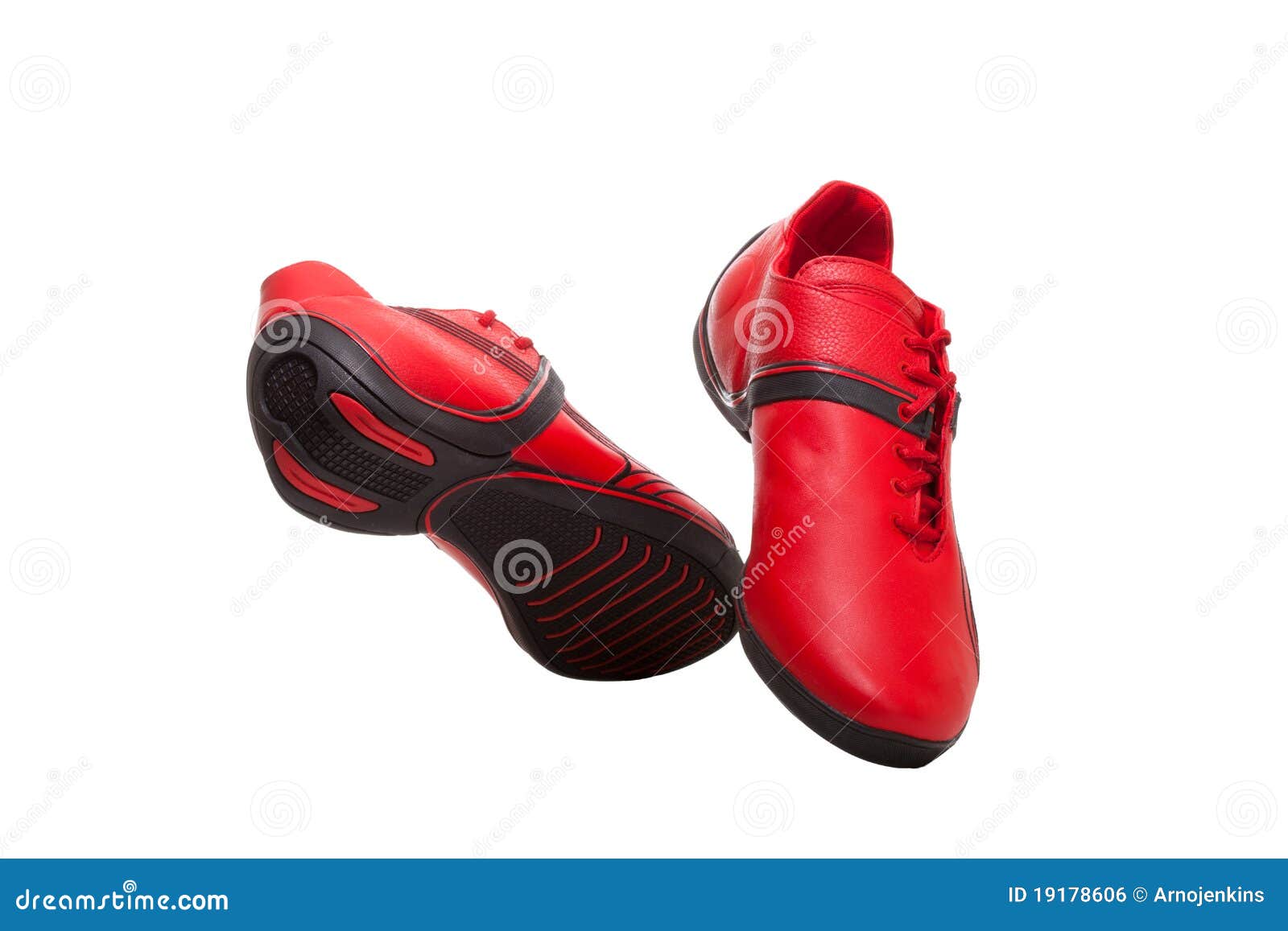 Red and Black Sport Shoes Isolated on White Stock Photo Image of
