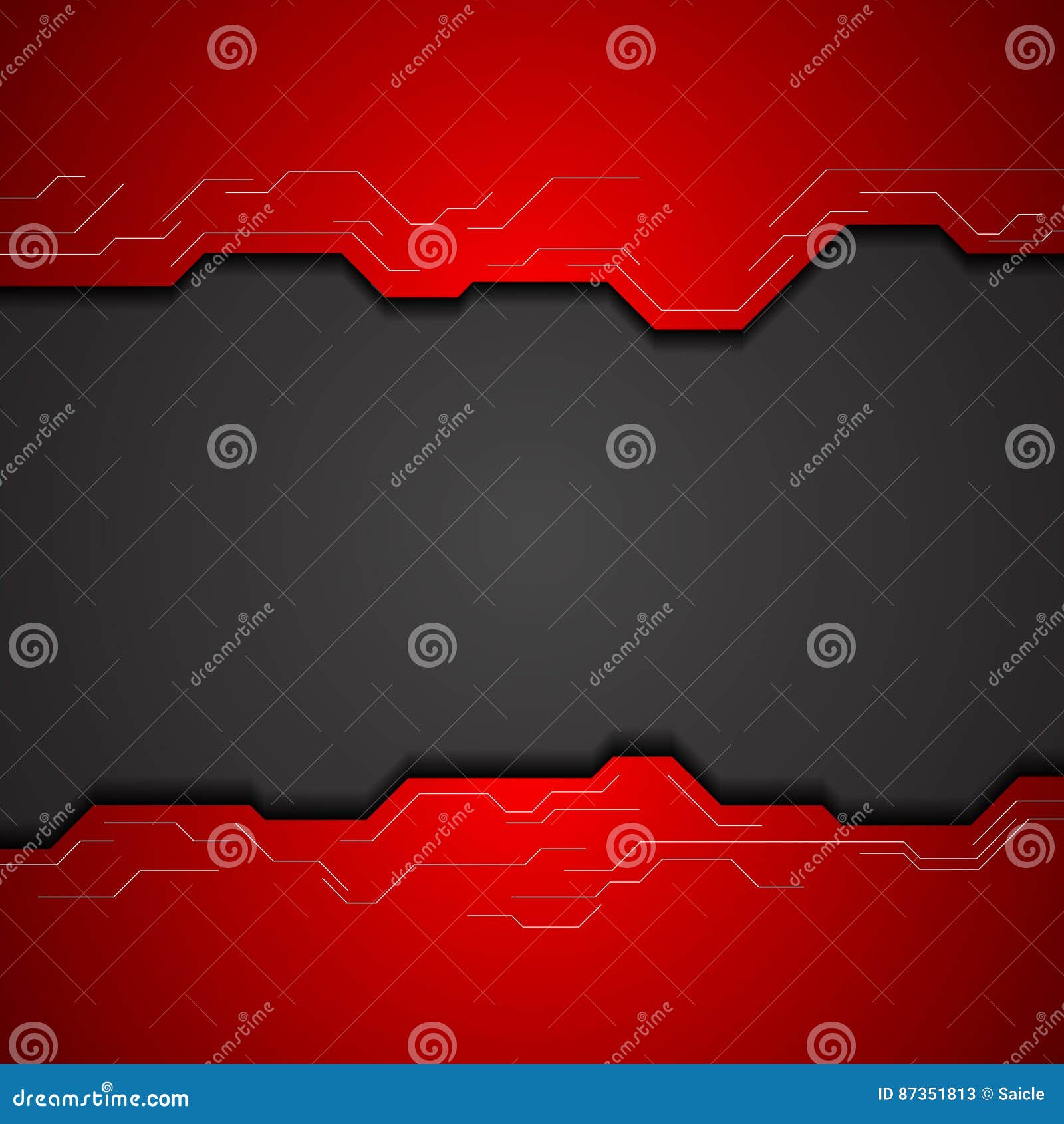Red and Black Tech Corporate Background Stock Vector Illustration of