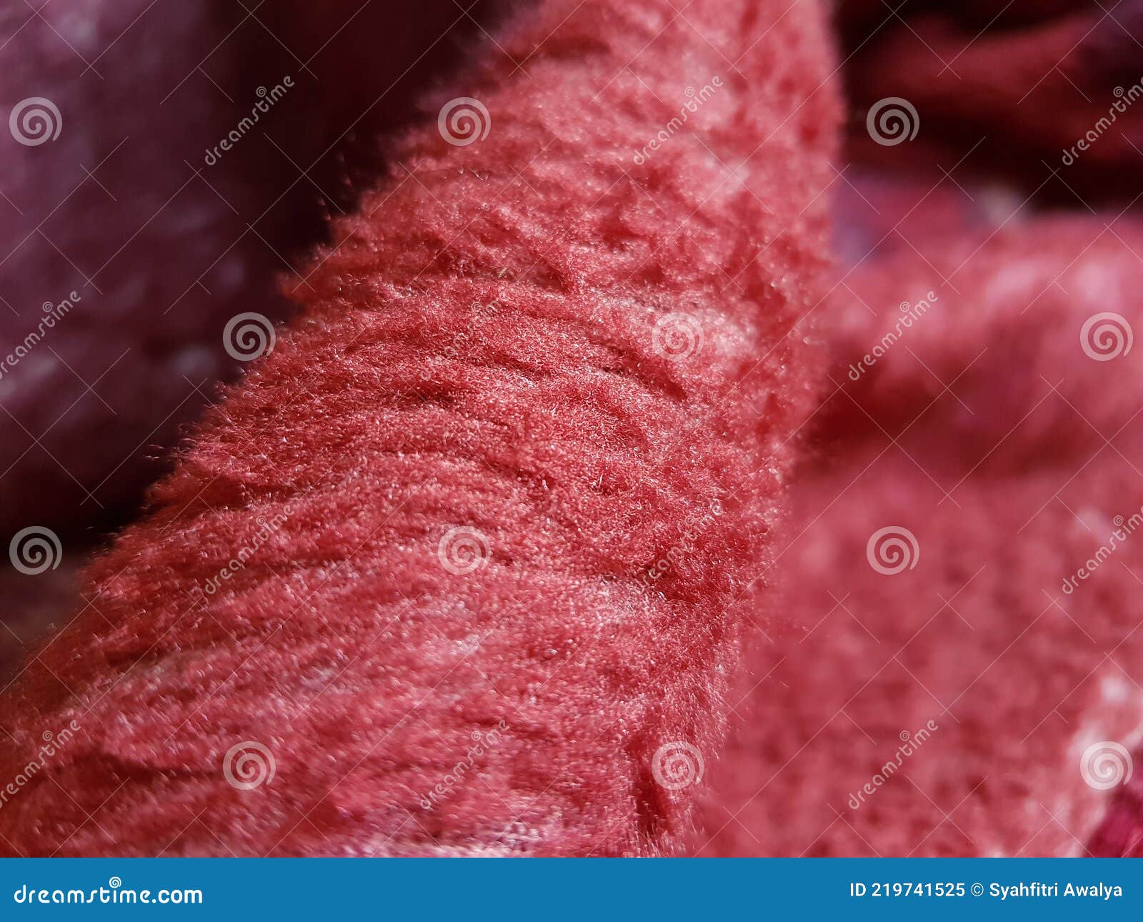 The Red Blanket in the Room is Taken at a High Angle Stock Image