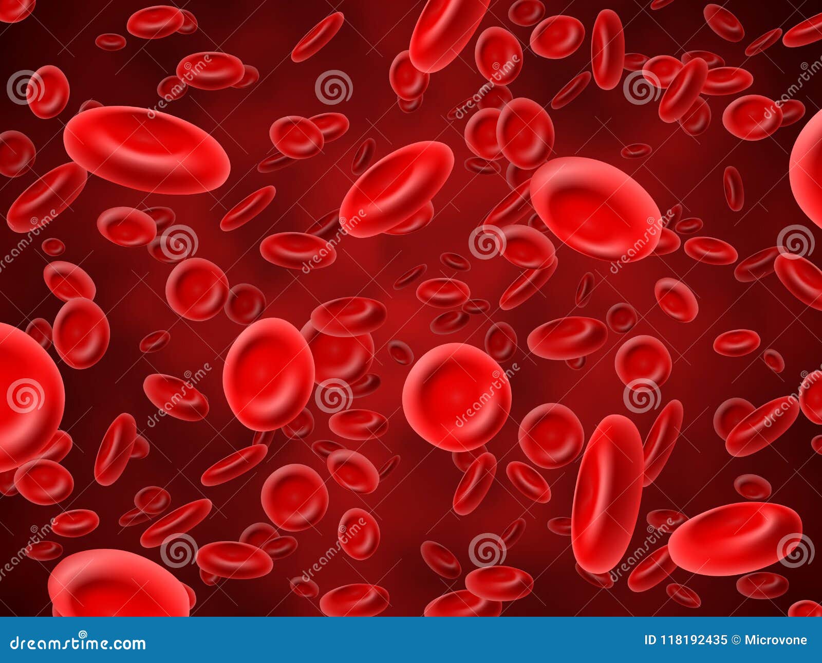 red blood cells. medical hematology  background with 3d macro erythrocytes