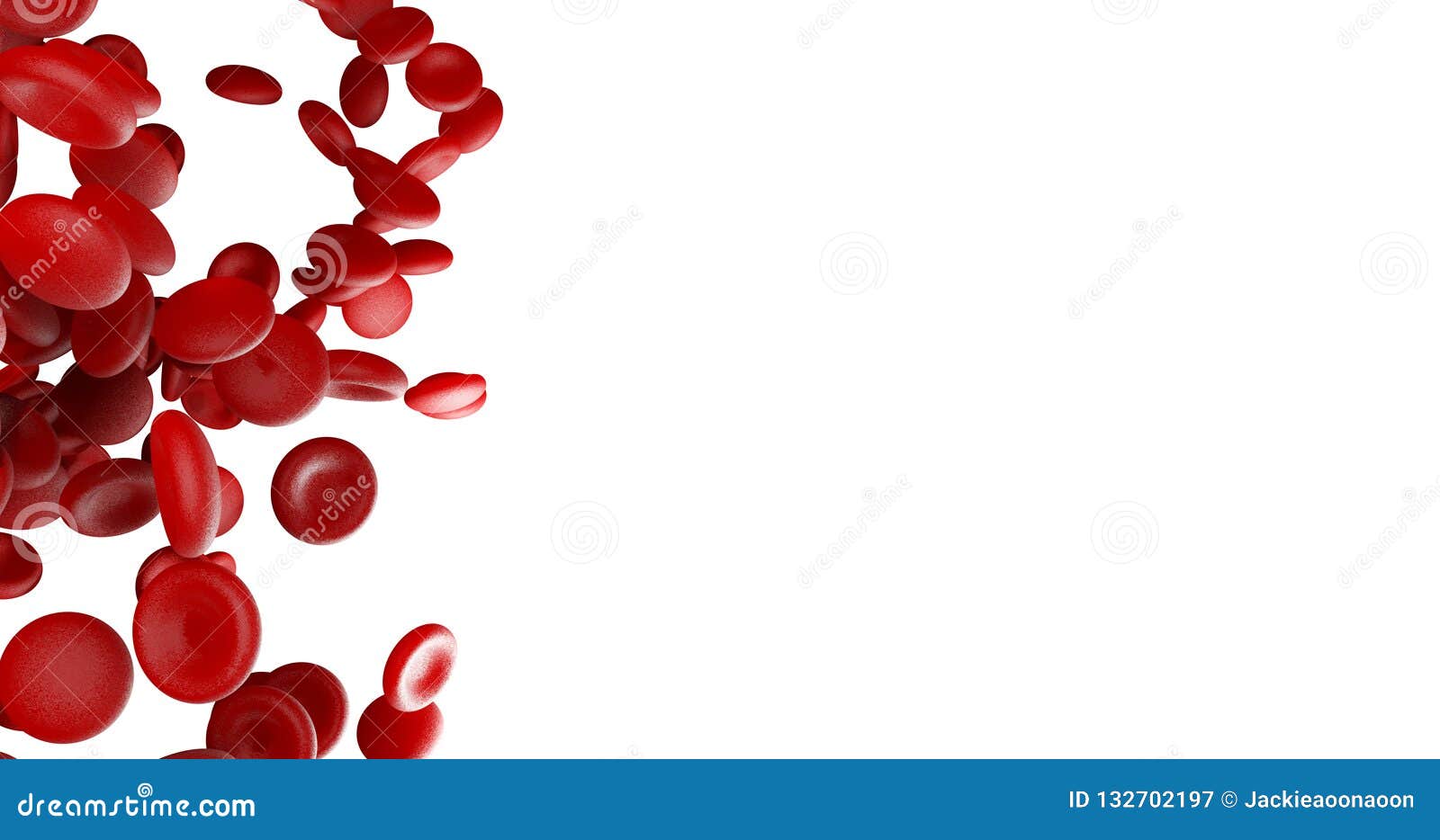 Red Blood Cells on White Blank Space on Right Side Stock Illustration -  Illustration of human, cell: 132702197