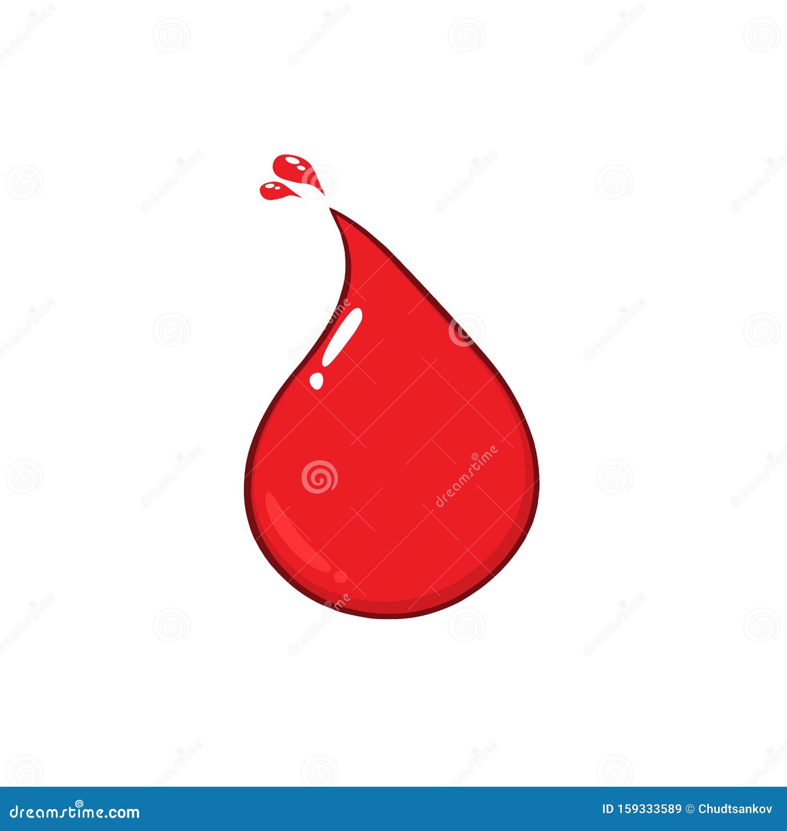 Red Blood Drop Line Cartoon Drawing Stock Illustration - Illustration of  concept, graphic: 159333589