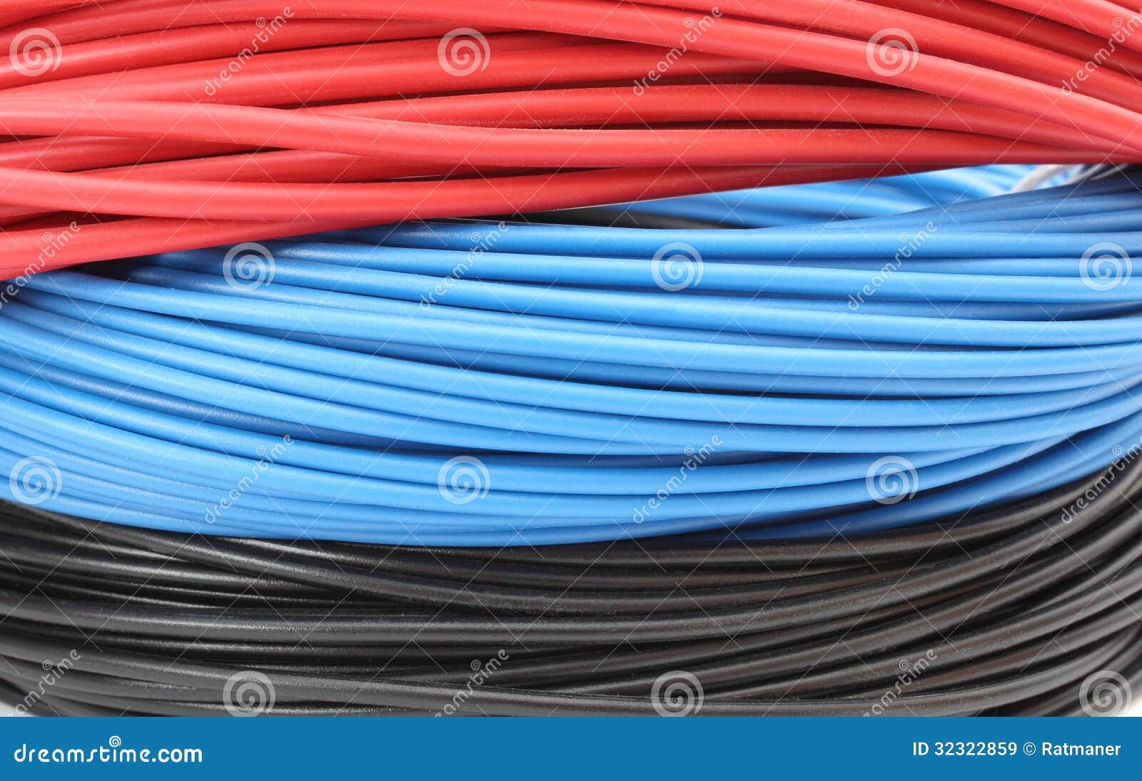 Cable negro y azul que significa