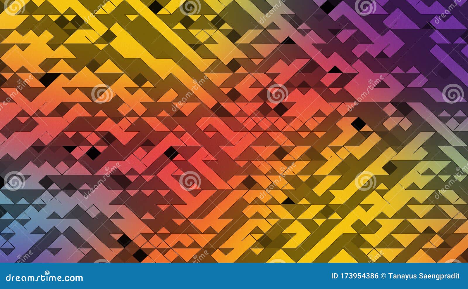 Red Blue and Black Tirangle Background and Texture Stock Illustration
